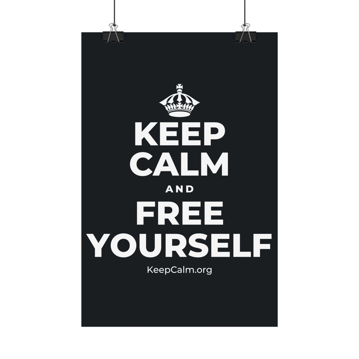 KEEP CALM AND FREE YOURSELF Satin Poster (Dark)