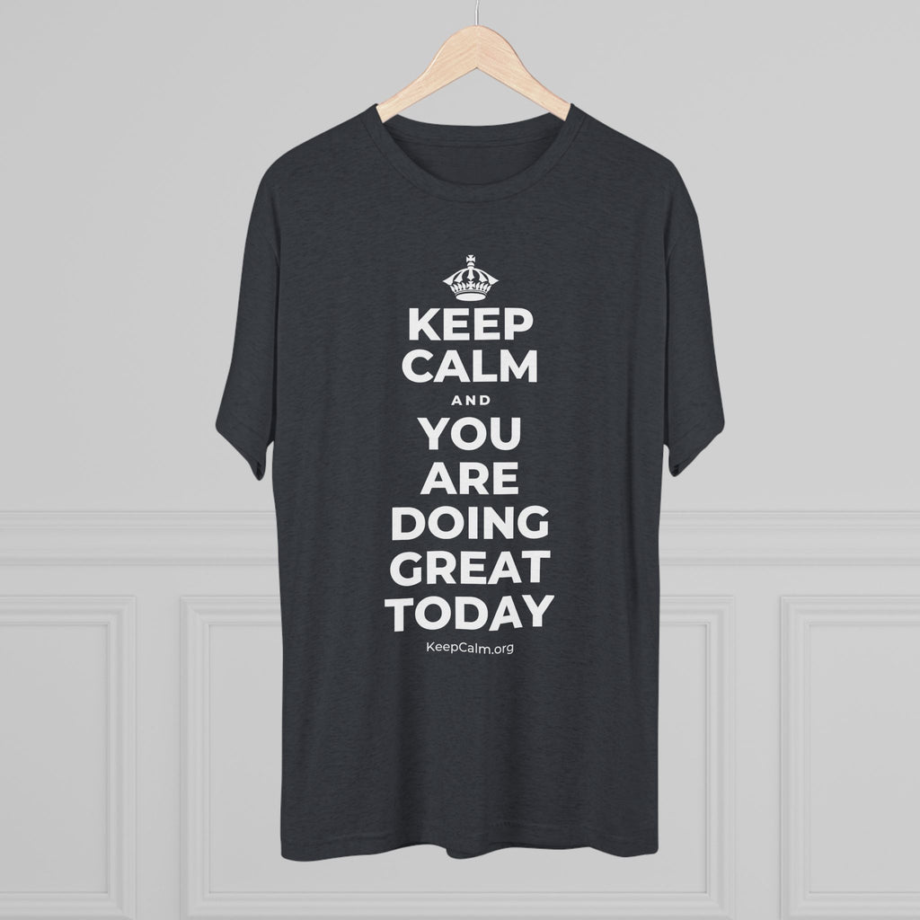 KEEP CALM AND YOU ARE DOING GREAT TODAY Tri-Blend Tee