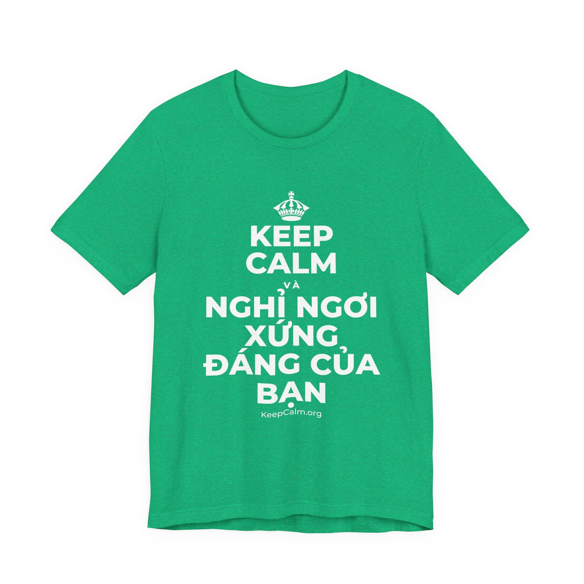 KEEP CALM VÀ NGHỈ NGƠI XỨNG ĐÁNG CỦA BẠN T-Shirt (Baby Blue–Silver)