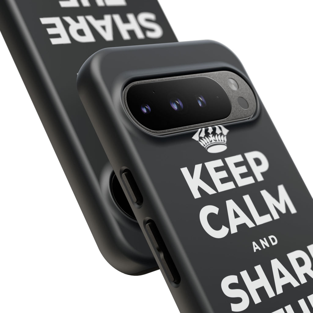 KEEP CALM AND SHARE THE GOOD NEWS Phone Case (Dark)