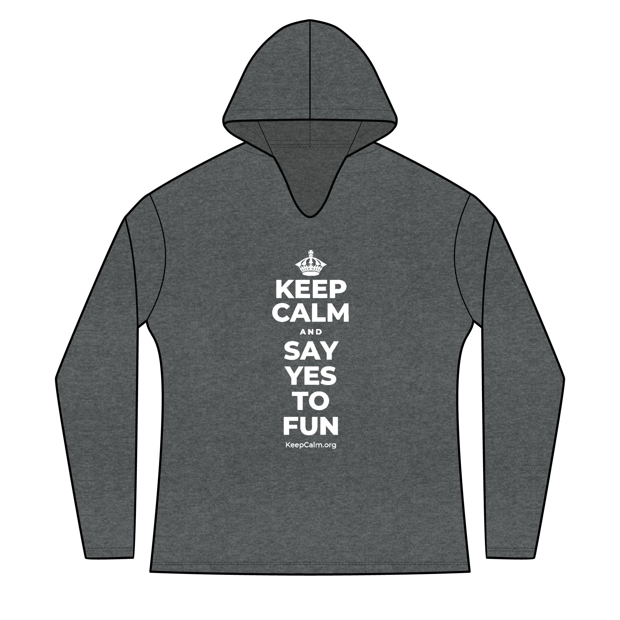 KEEP CALM AND SAY YES TO FUN Women's Long Sleeve Hoodie