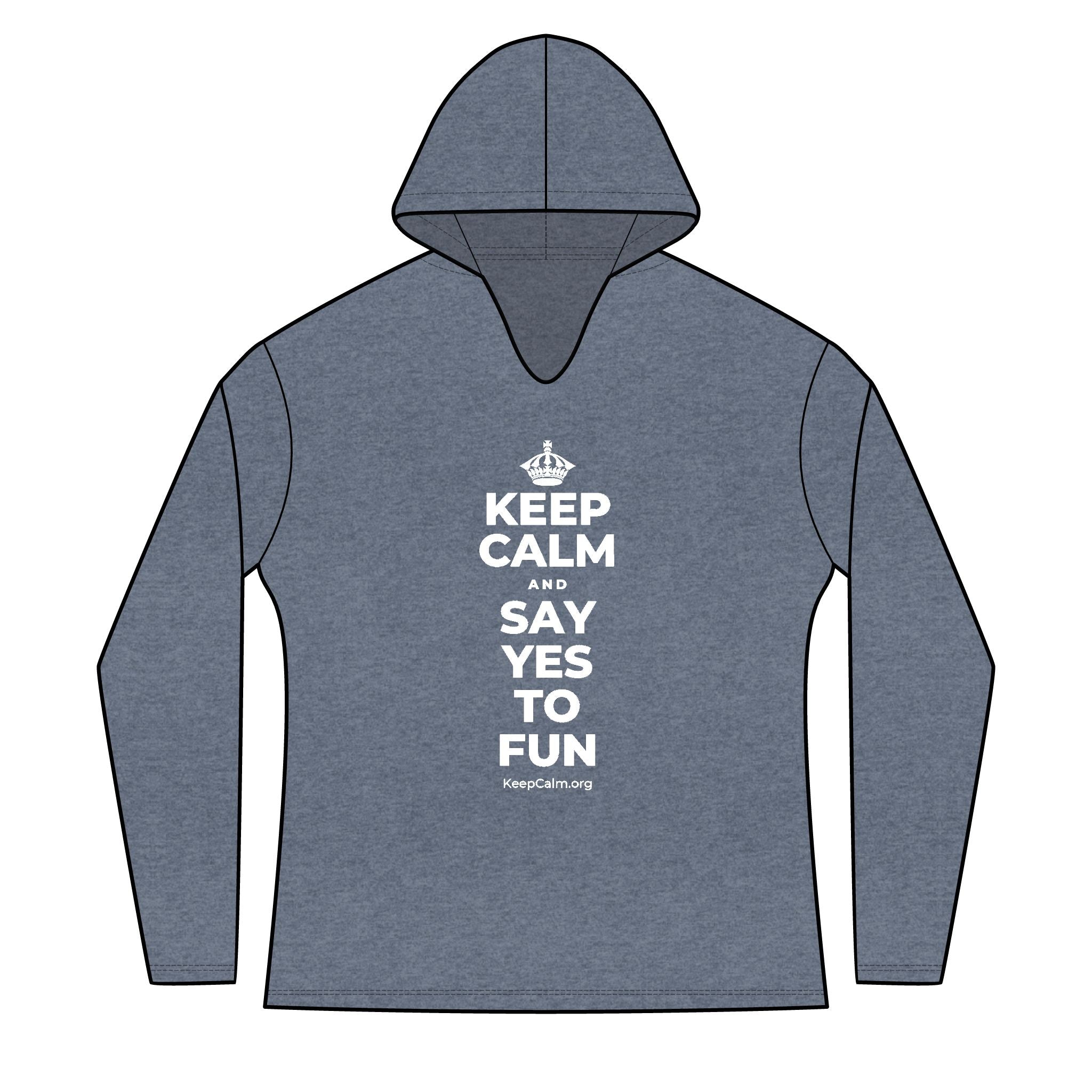 KEEP CALM AND SAY YES TO FUN Women's Long Sleeve Hoodie