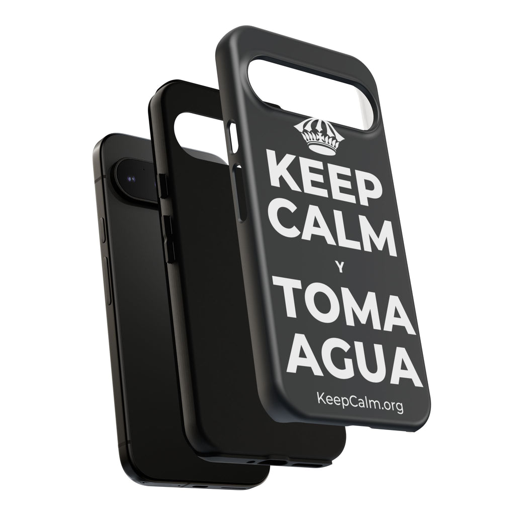 KEEP CALM Y TOMA AGUA Phone Case (Dark)