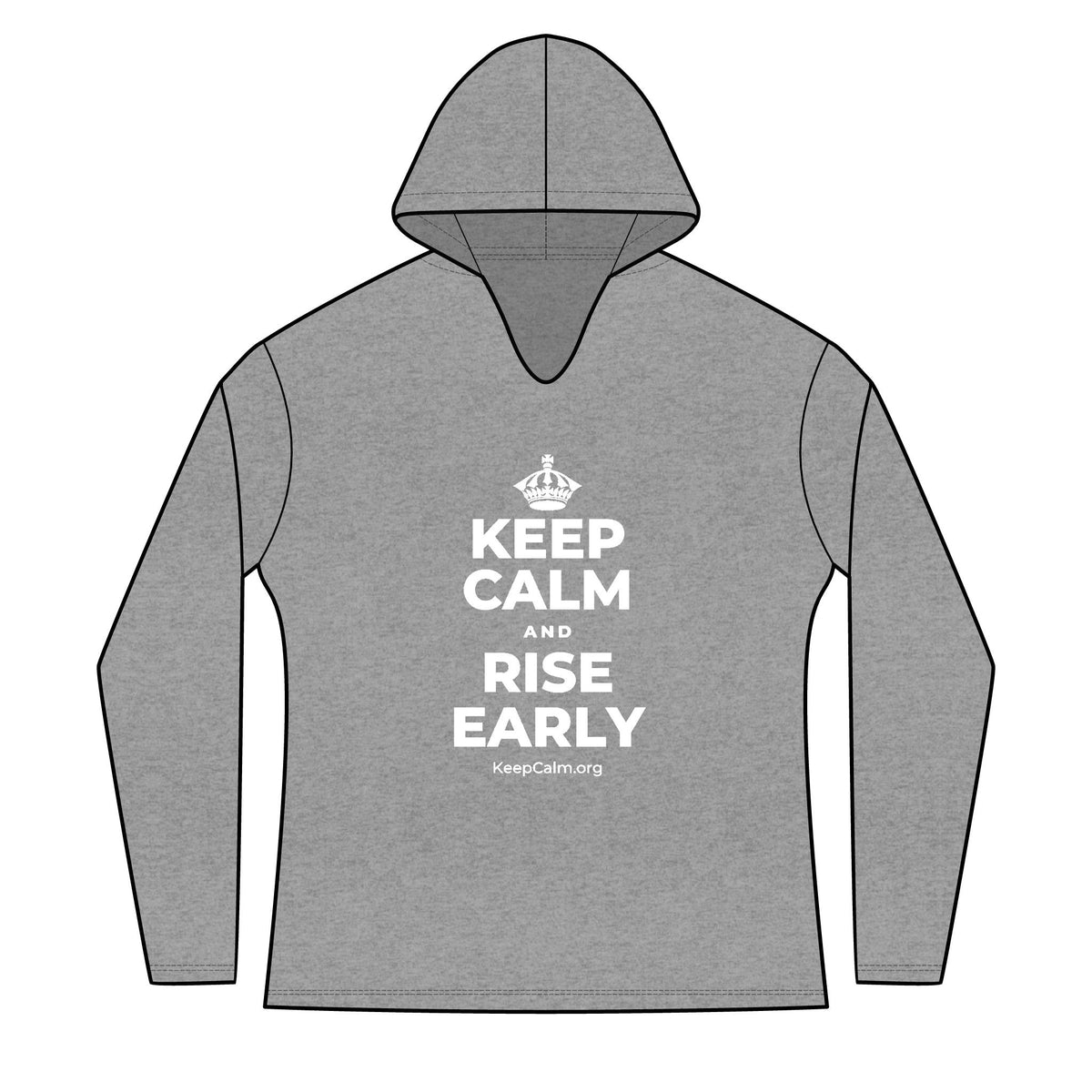 KEEP CALM AND RISE EARLY Women's Long Sleeve Hoodie