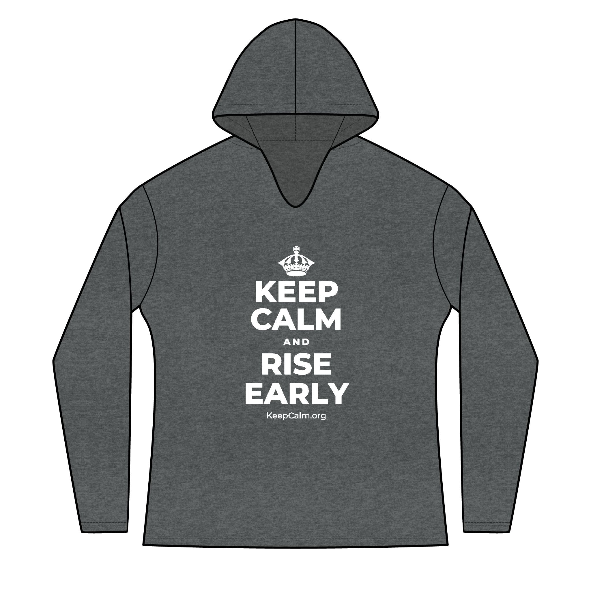 KEEP CALM AND RISE EARLY Women's Long Sleeve Hoodie