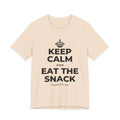 KEEP CALM AND EAT THE SNACK T-Shirt (Soft Cream–Heather Mauve)