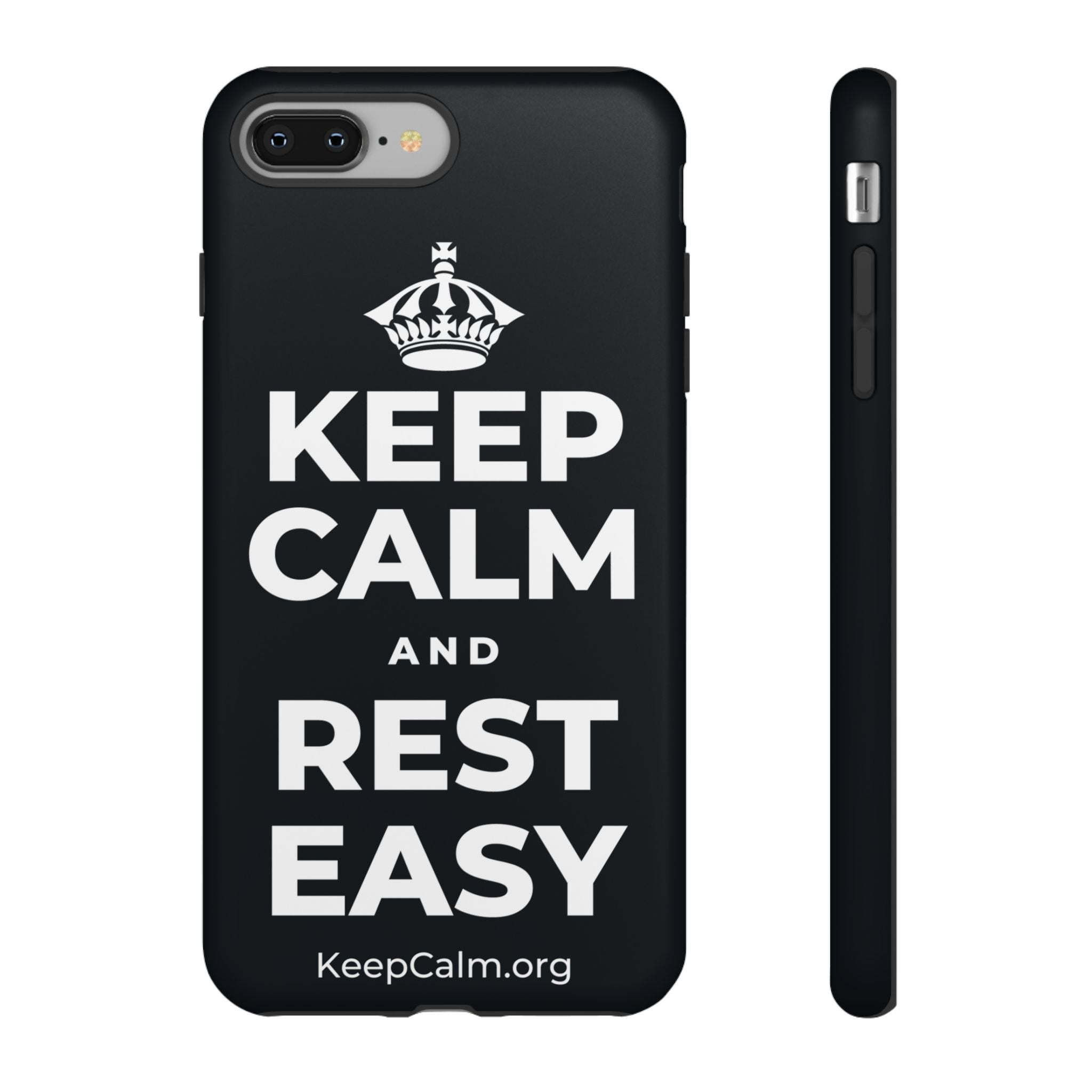 KEEP CALM AND REST EASY Phone Case (Dark)