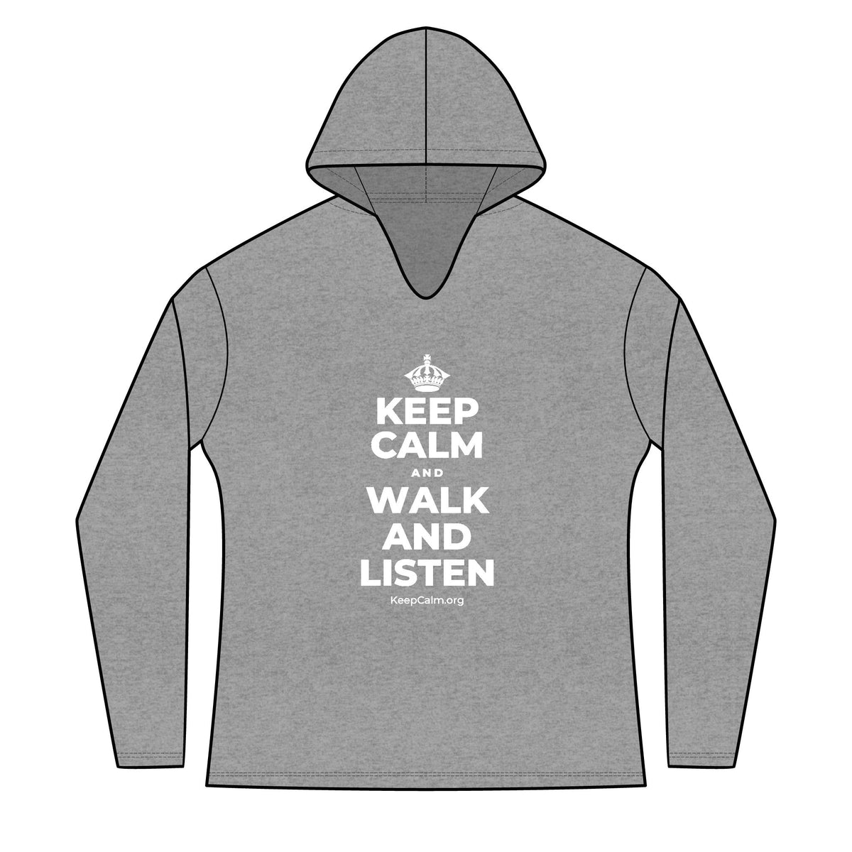 KEEP CALM AND WALK AND LISTEN Women's Long Sleeve Hoodie