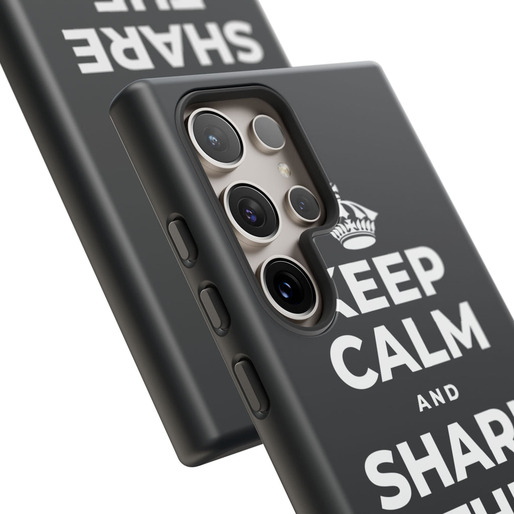 KEEP CALM AND SHARE THE GOOD NEWS Phone Case (Dark)