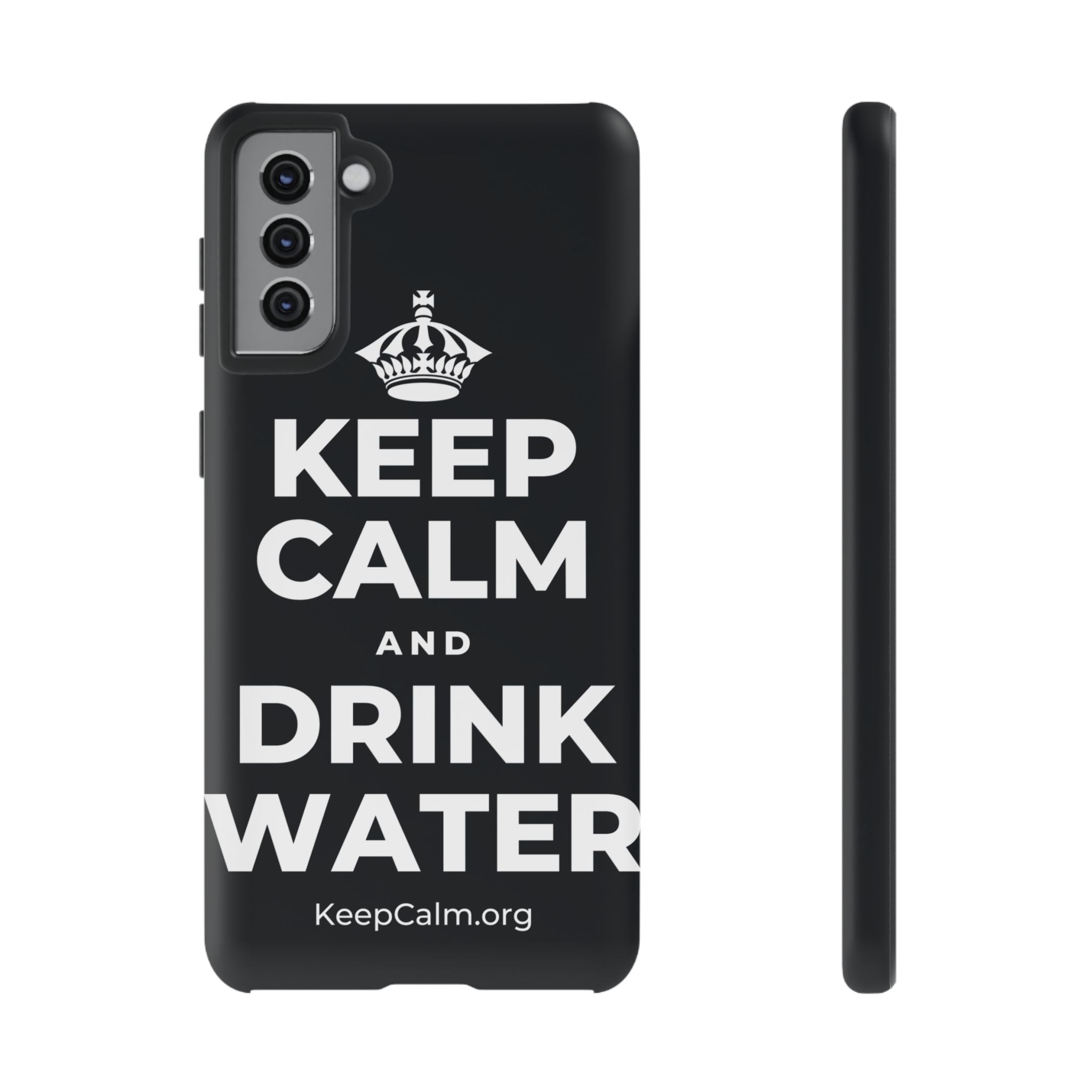 KEEP CALM AND DRINK WATER Phone Case (Dark)
