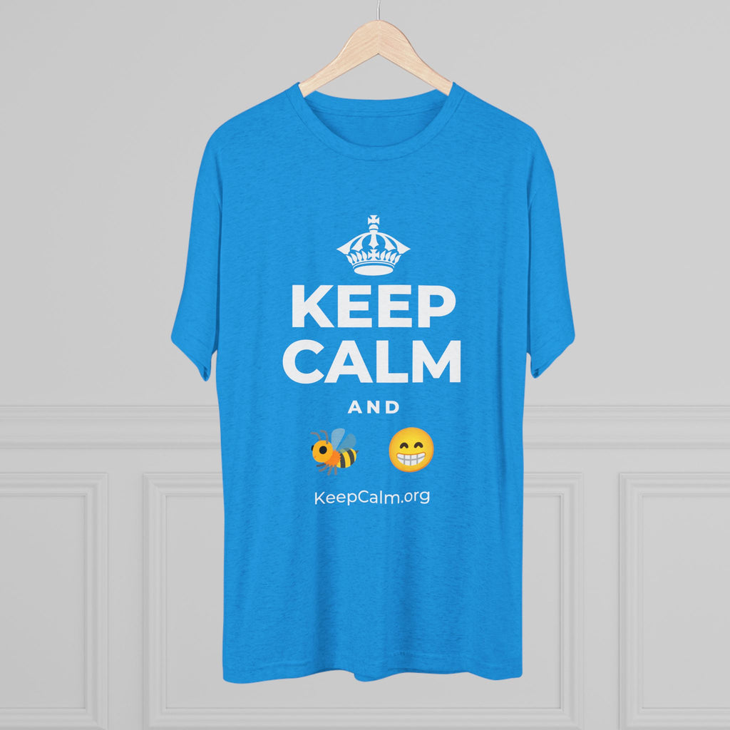 KEEP CALM AND BEE HAPPY Tri-Blend Tee