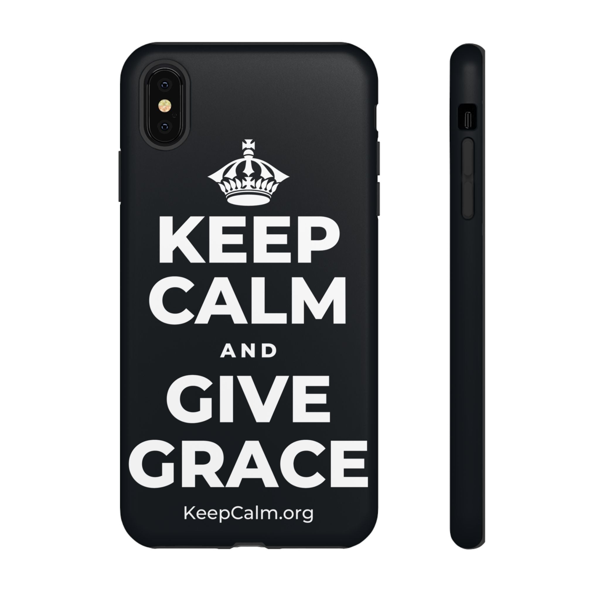 KEEP CALM AND GIVE GRACE Phone Case (Dark)