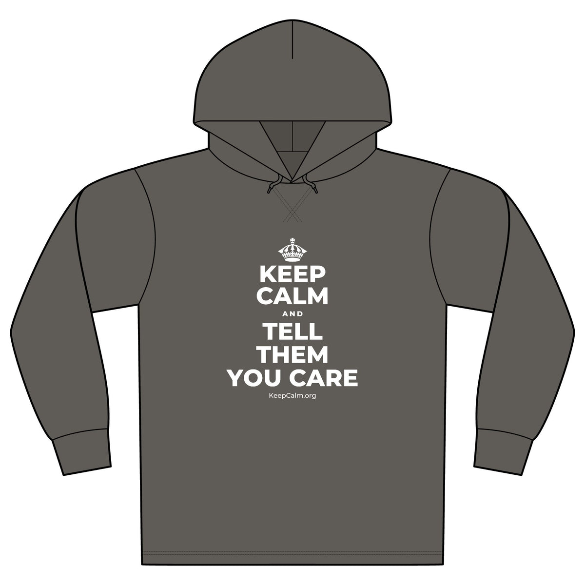 KEEP CALM AND TELL THEM YOU CARE Organic Hoodie Tee