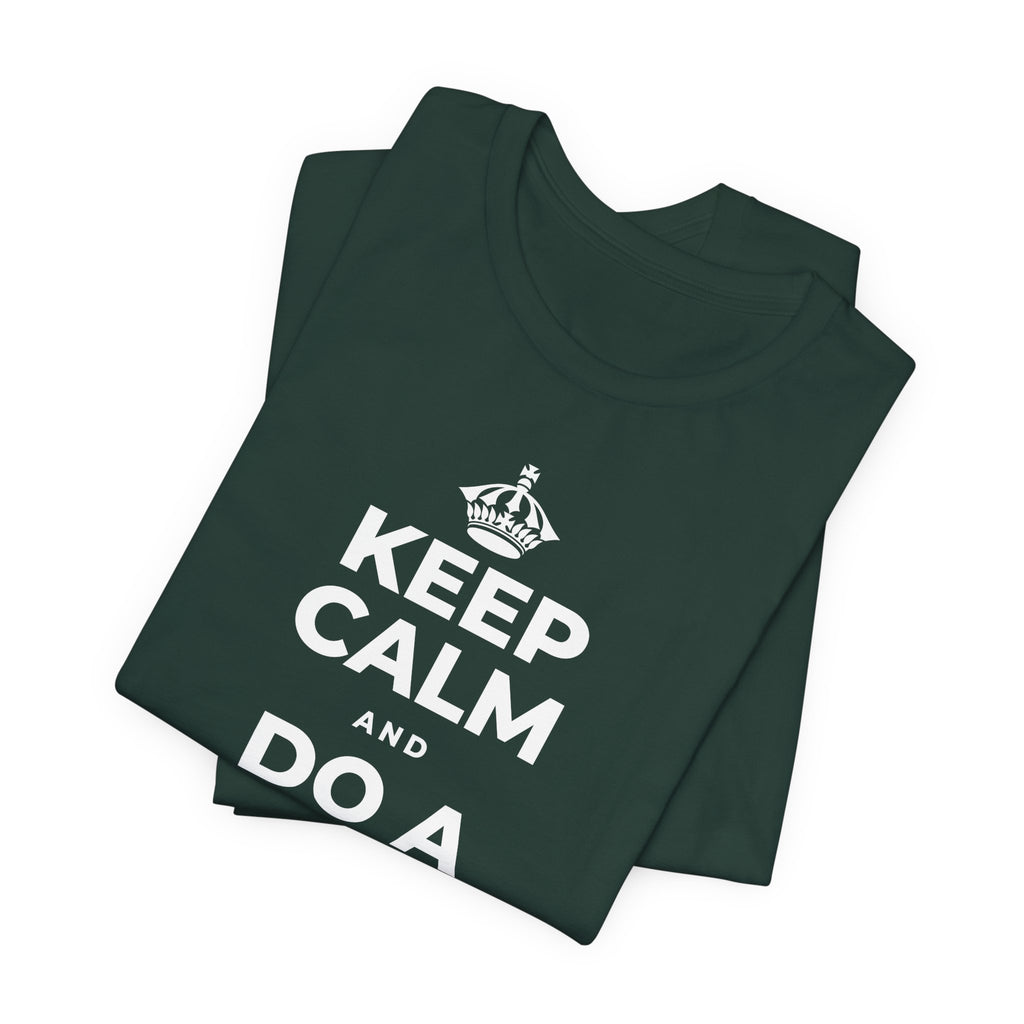 KEEP CALM AND DO A SMALL GOOD DEED T-Shirt (White–Asphalt)