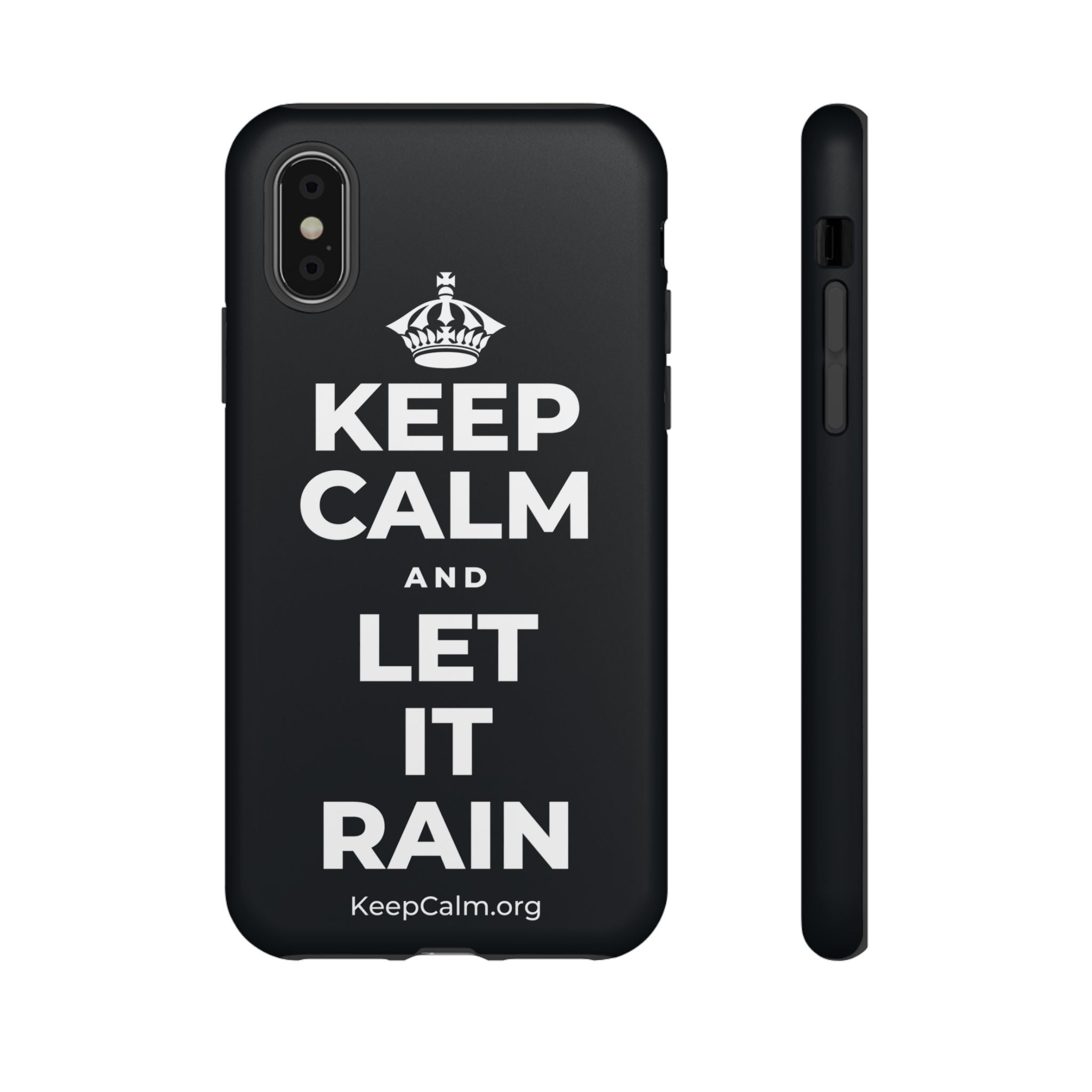KEEP CALM AND LET IT RAIN Phone Case (Dark)