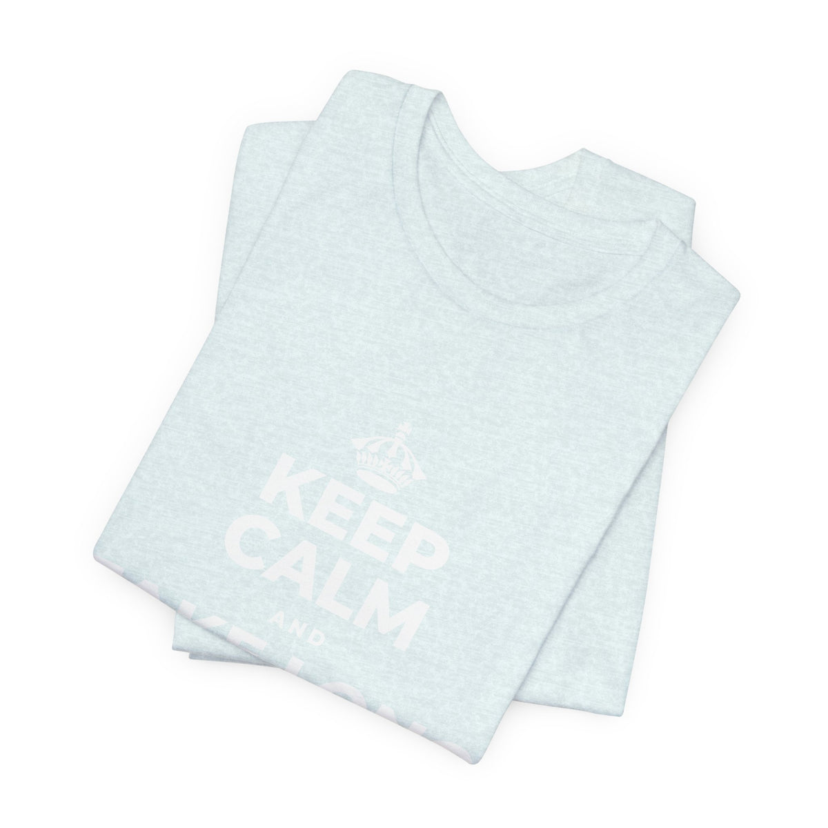 KEEP CALM AND TAKE LONG WALKS ON THE BEACH T-Shirt (Soft Cream–Heather Mauve)
