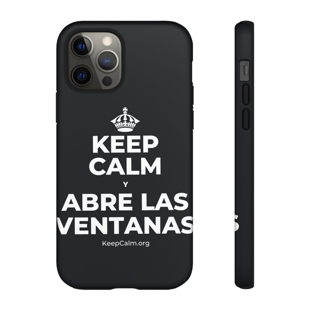 KEEP CALM Y ABRE LAS VENTANAS Phone Case (Dark)