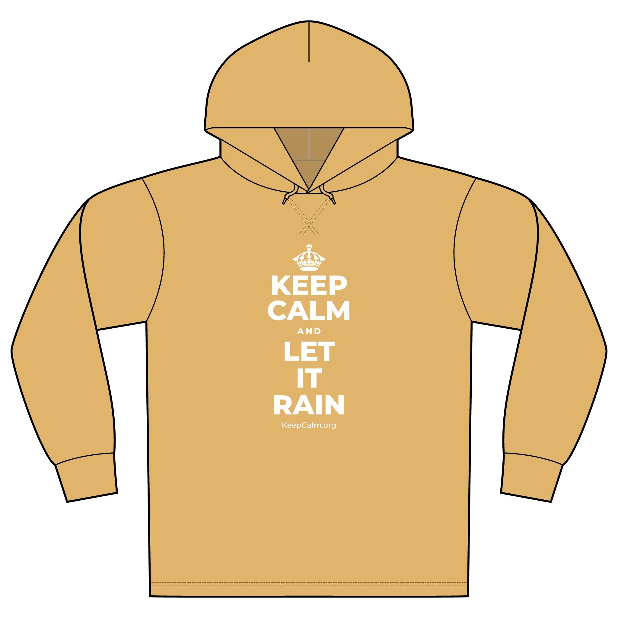 KEEP CALM AND LET IT RAIN Organic Hoodie Tee
