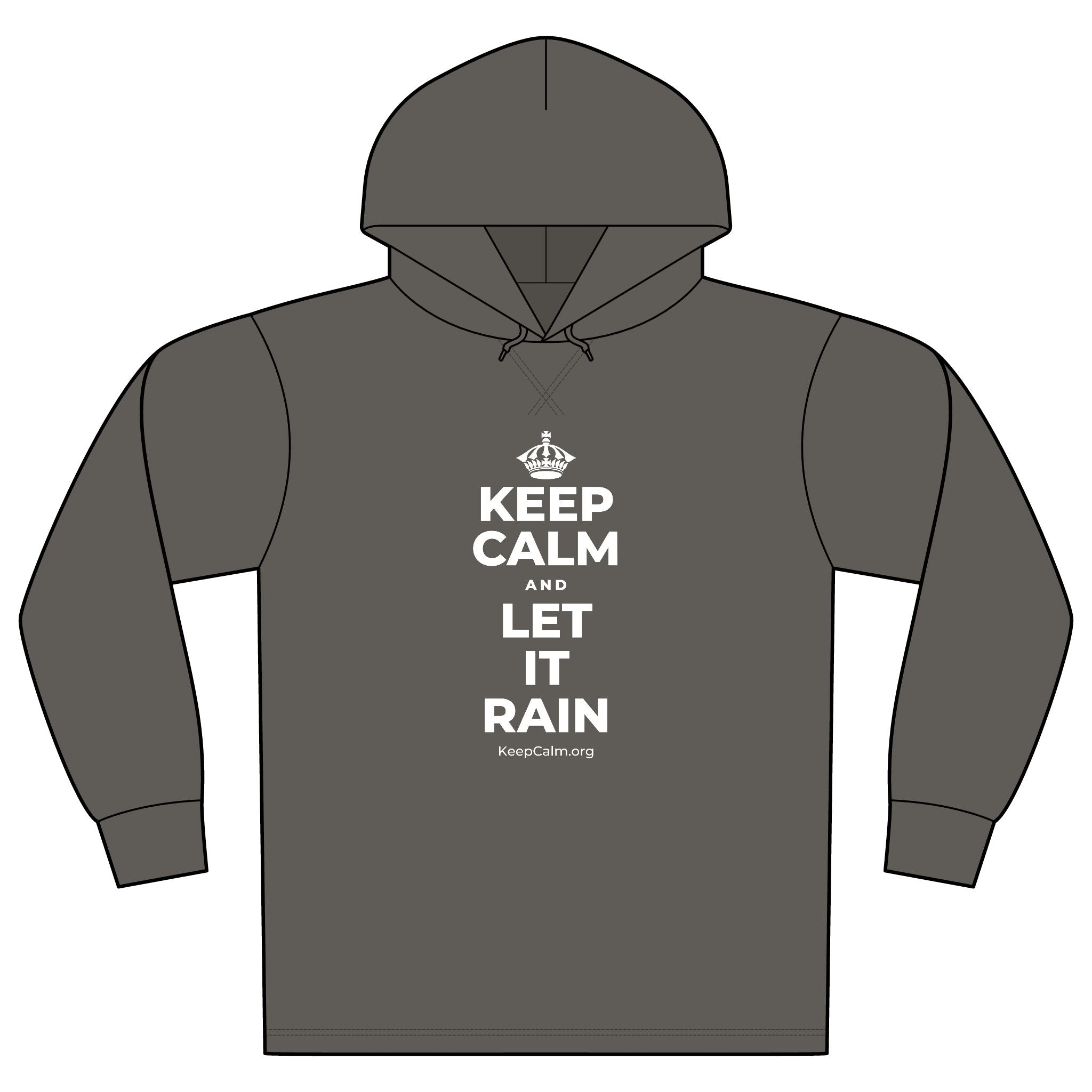 KEEP CALM AND LET IT RAIN Organic Hoodie Tee