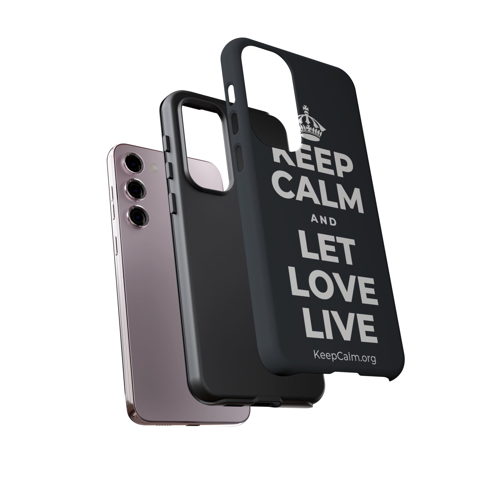 KEEP CALM AND LET LOVE LIVE Phone Case (Dark)