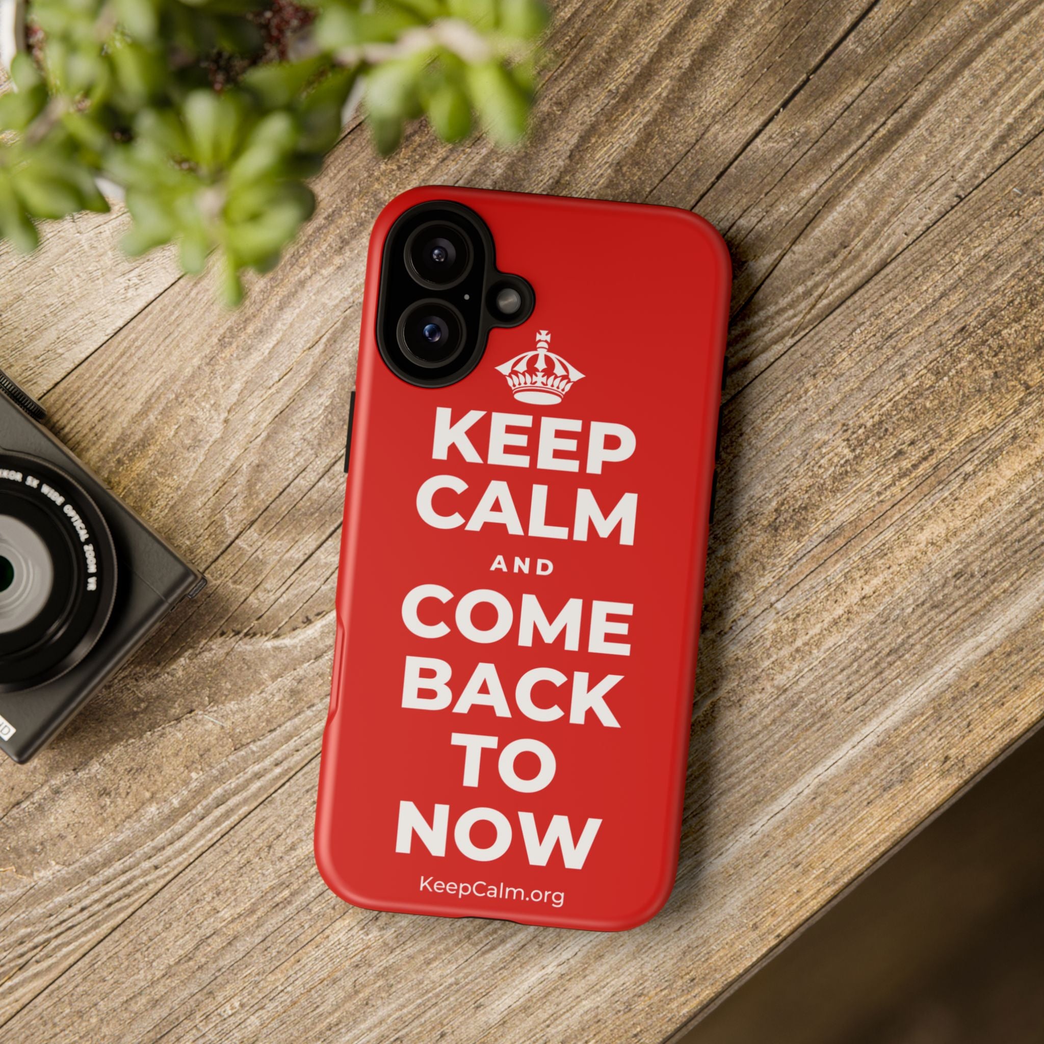 KEEP CALM AND COME BACK TO NOW Phone Case