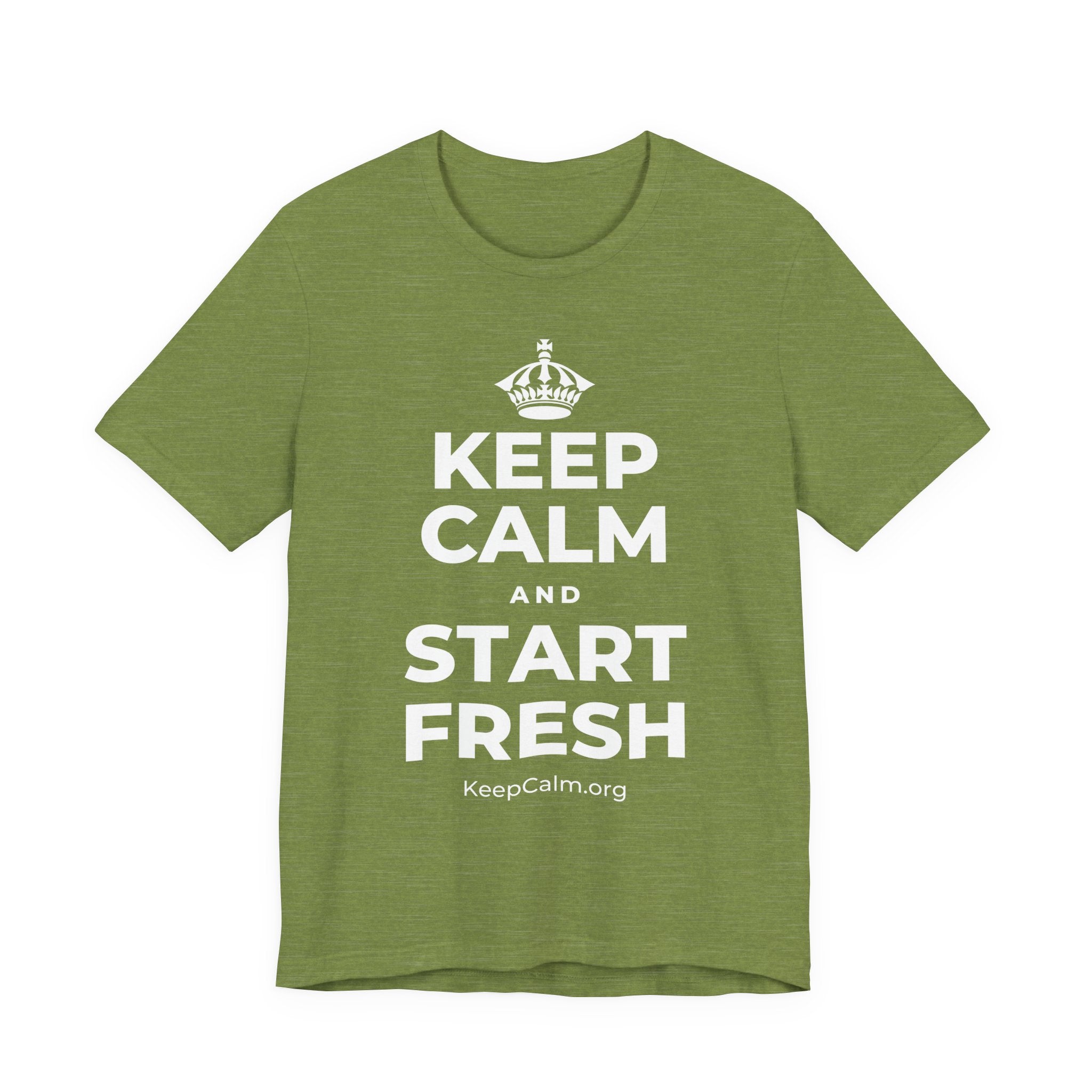 KEEP CALM AND START FRESH T-Shirt (Baby Blue–Silver)
