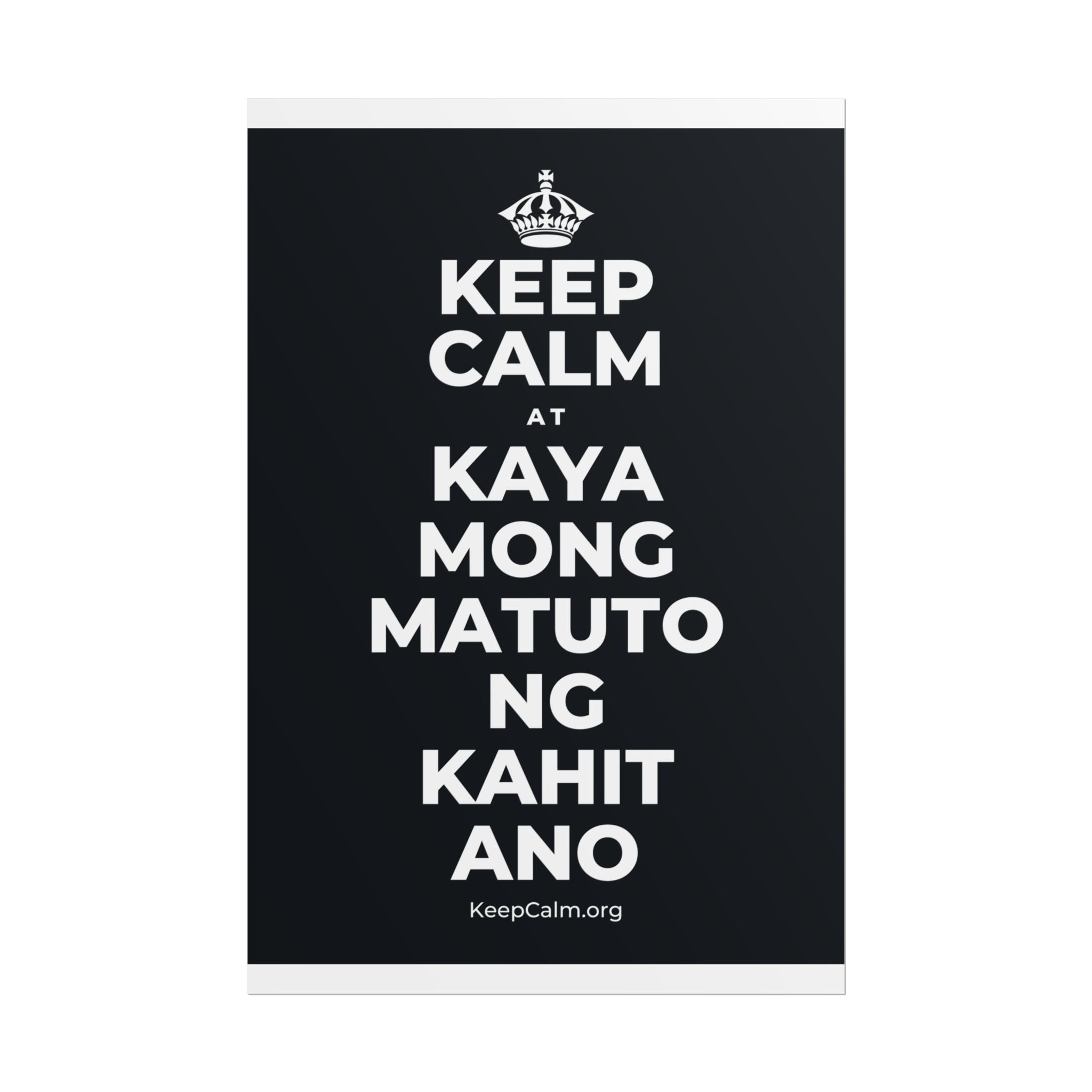 KEEP CALM AT KAYA MONG MATUTO NG KAHIT ANO Poster (Dark)