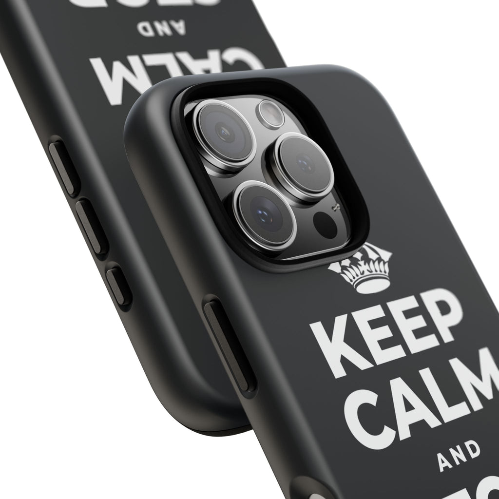 KEEP CALM AND STOP TRIPPIN' Phone Case (Dark)