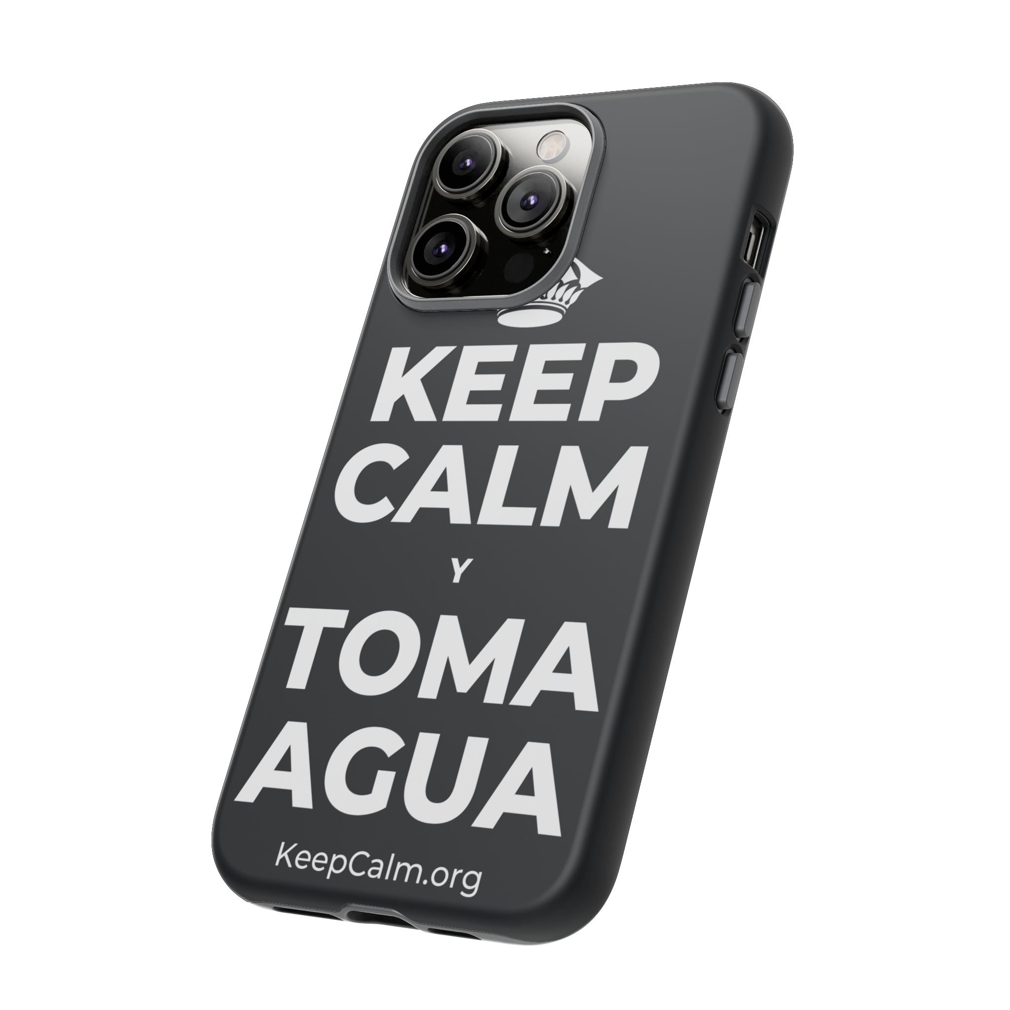 KEEP CALM Y TOMA AGUA Phone Case (Dark)