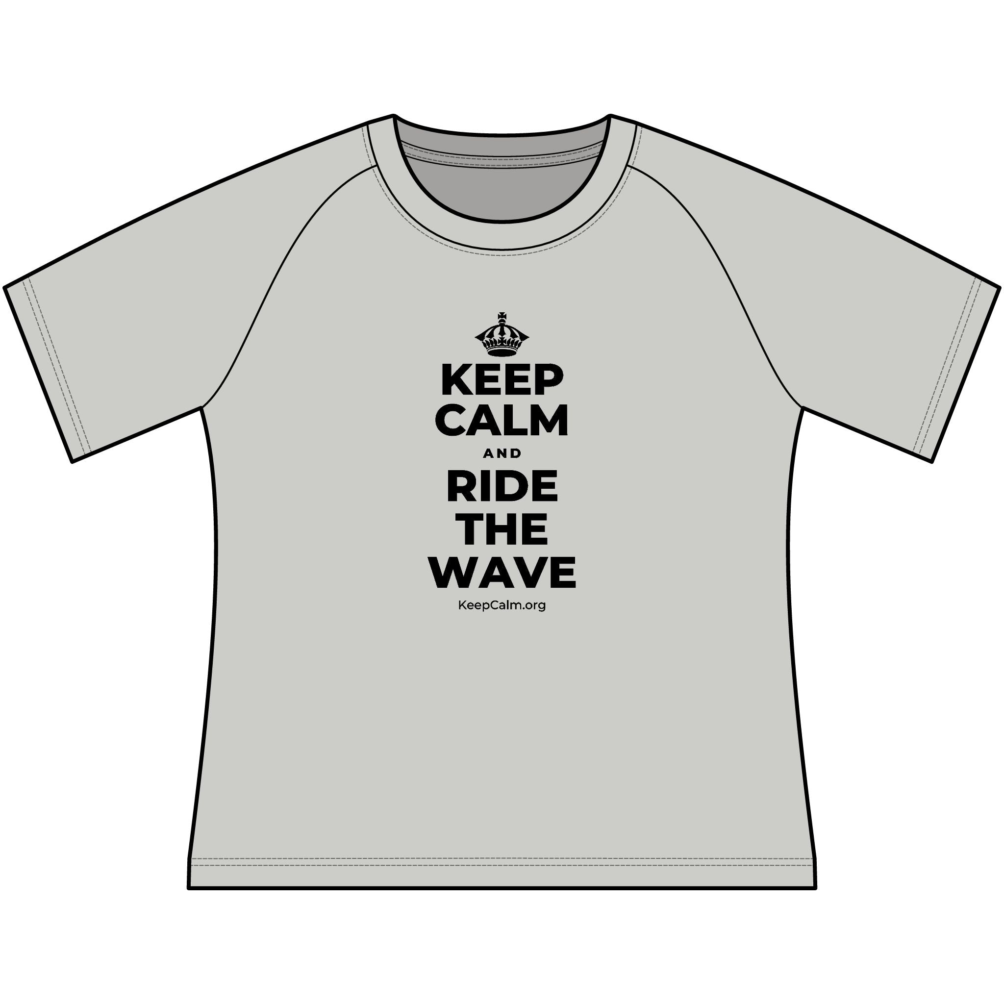 KEEP CALM AND RIDE THE WAVE Women's Raglan Tee