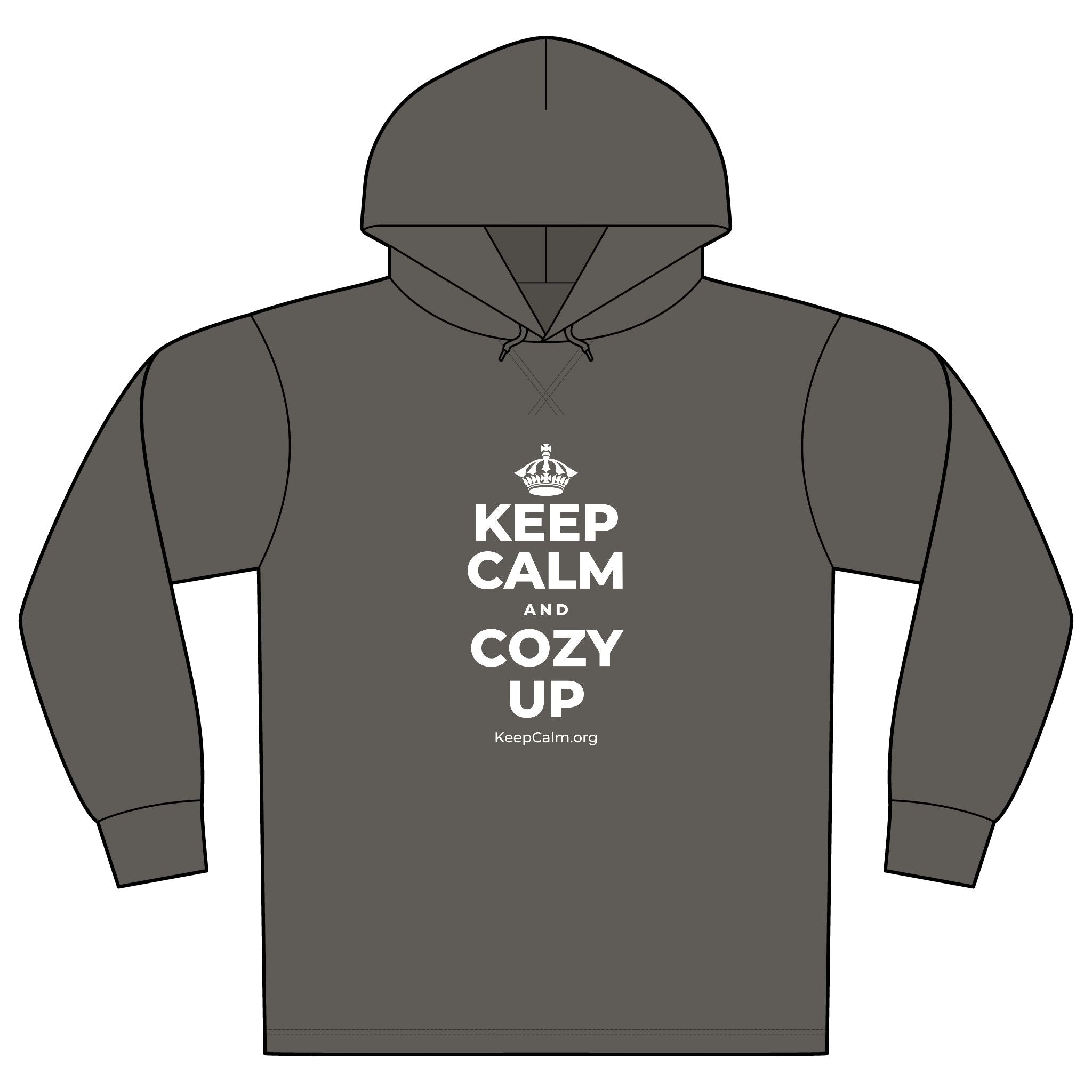 KEEP CALM AND COZY UP Organic Hoodie Tee