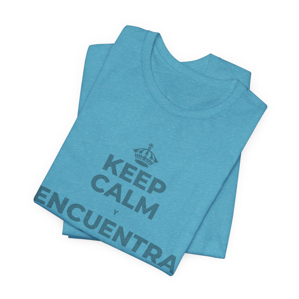 KEEP CALM Y ENCUENTRA TU CENTRO T-Shirt (Soft Cream–Heather Mauve)