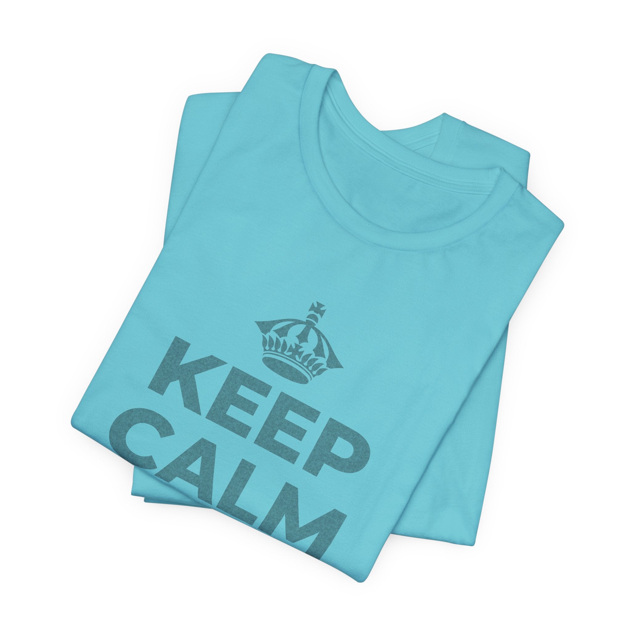 KEEP CALM AND OWN IT T-Shirt (Soft Cream–Heather Mauve)