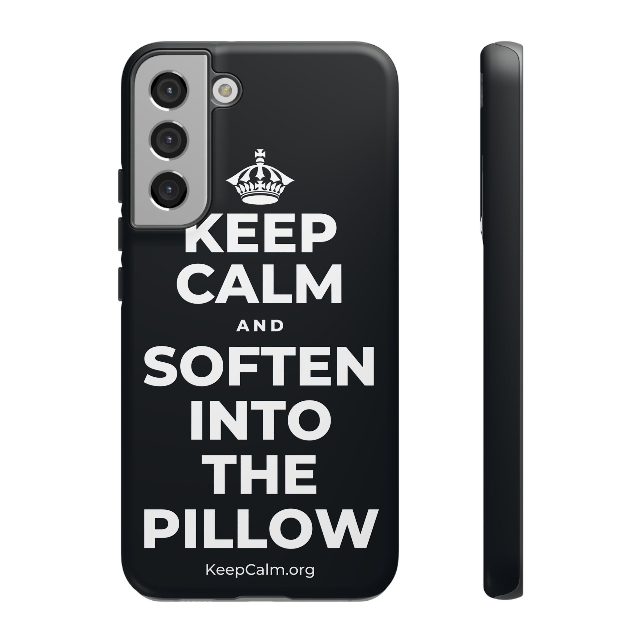 KEEP CALM AND SOFTEN INTO THE PILLOW Phone Case (Dark)