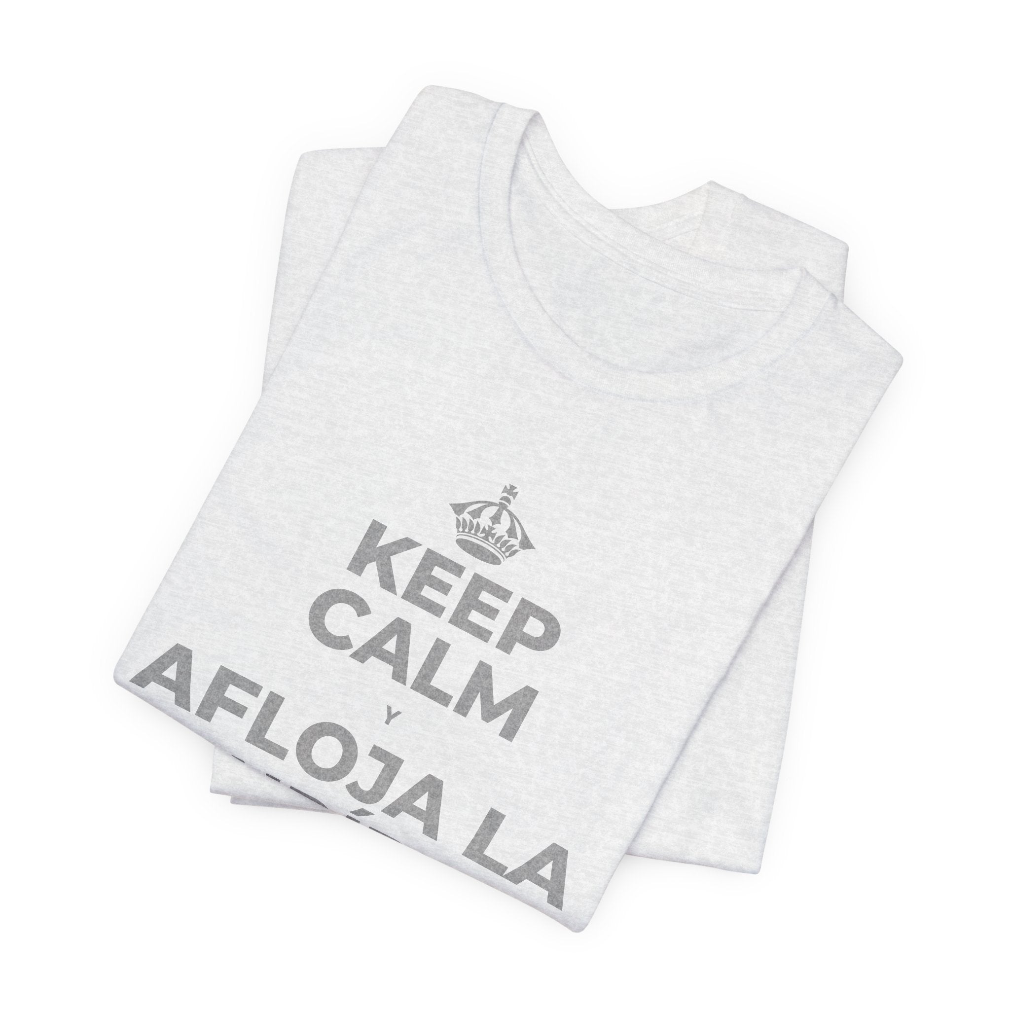KEEP CALM Y AFLOJA LA MANDÍBULA T-Shirt (Soft Cream–Heather Mauve)