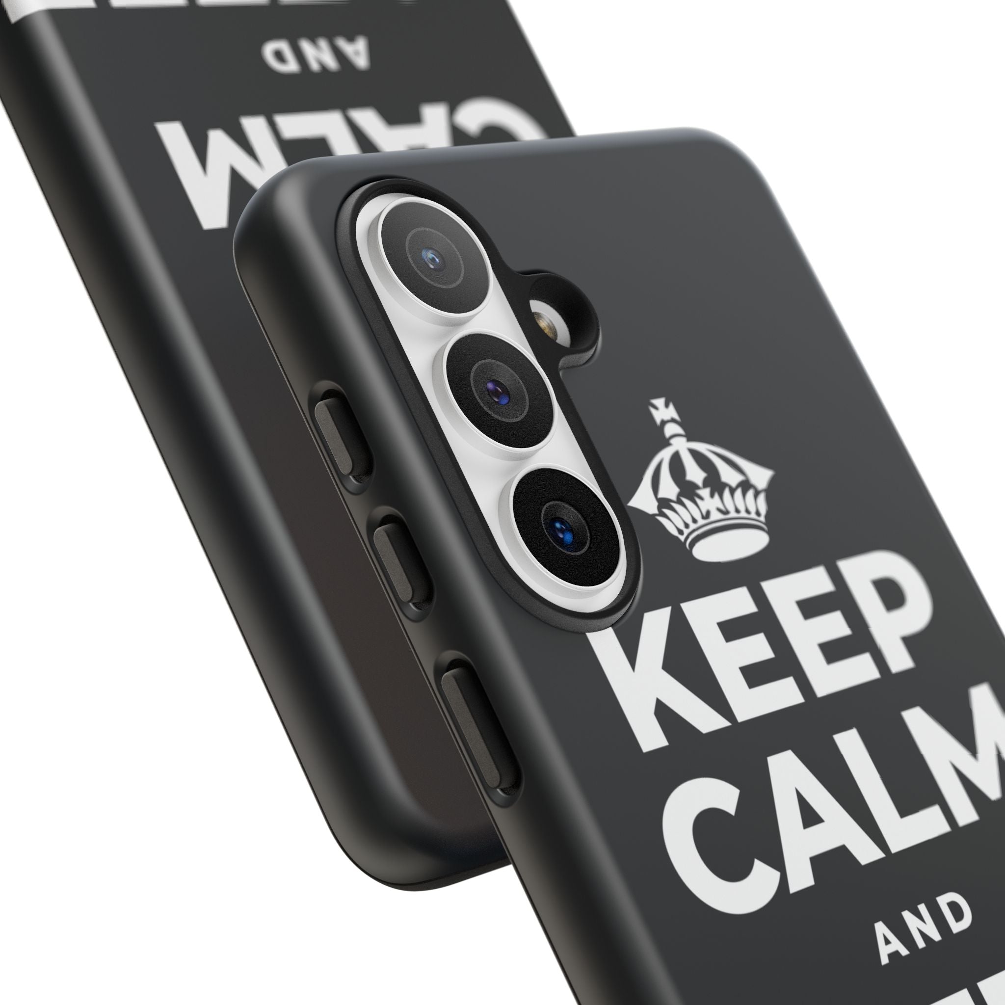 KEEP CALM AND COFFEE FIRST Phone Case (Dark)