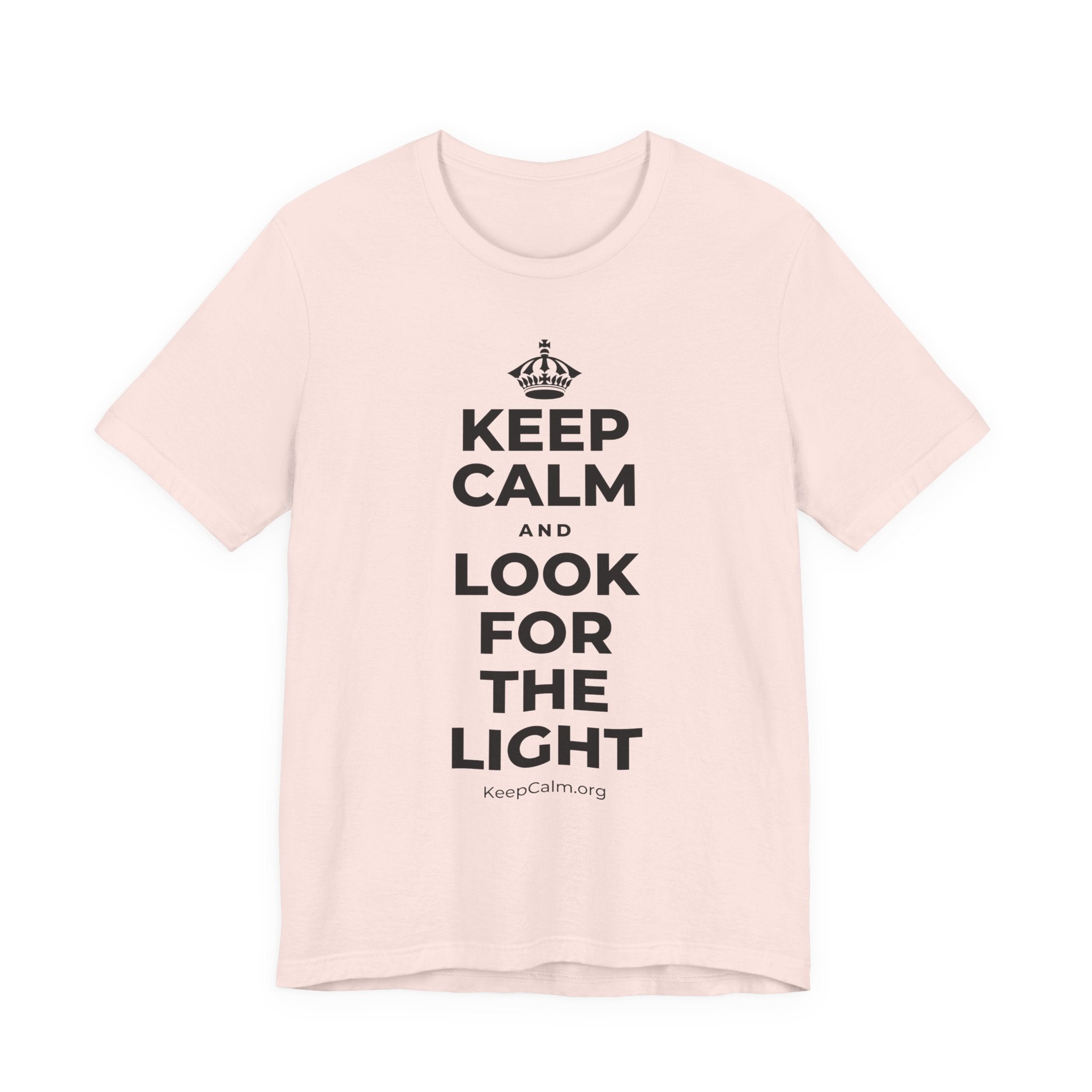 KEEP CALM AND LOOK FOR THE LIGHT T-Shirt (Soft Cream–Heather Mauve)