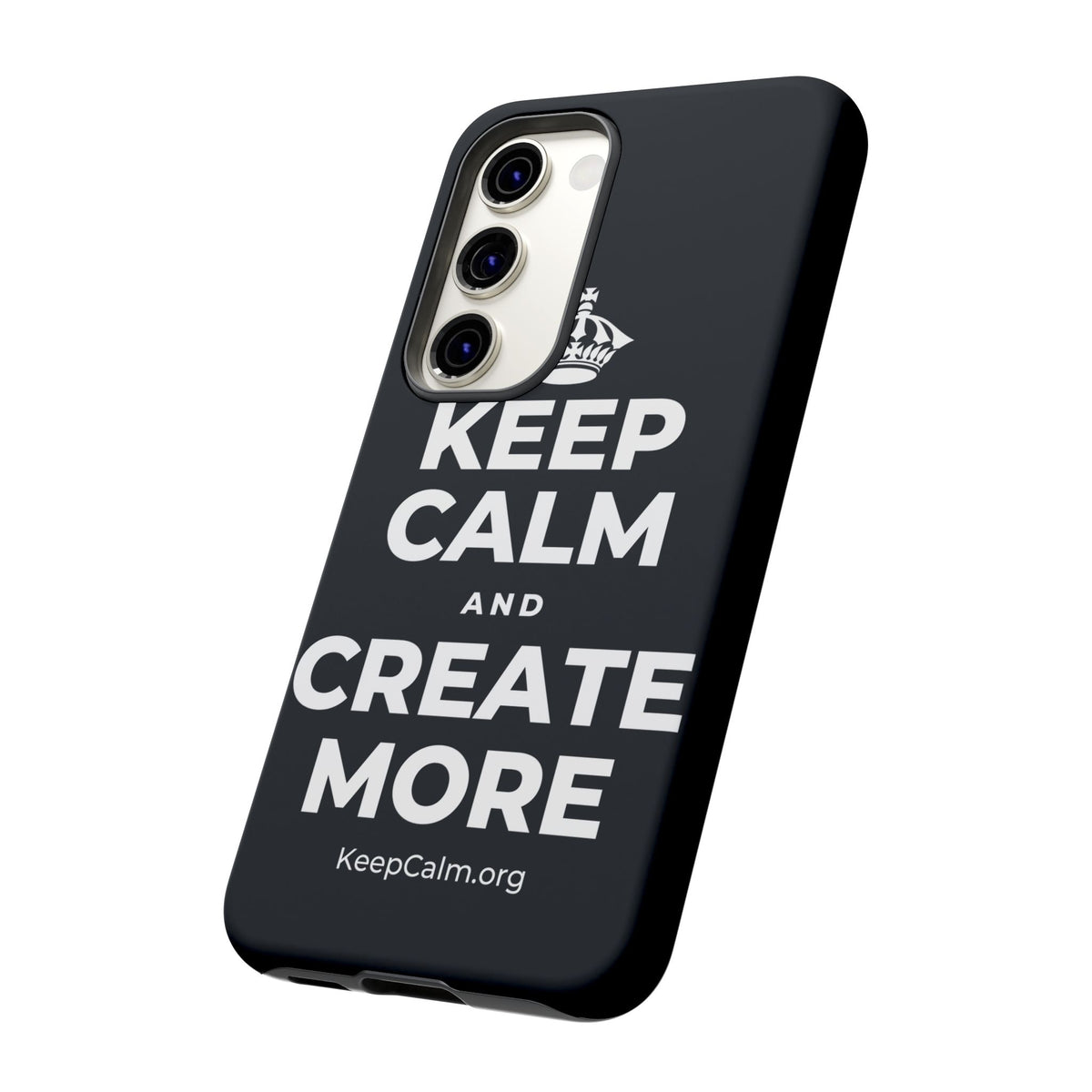 KEEP CALM AND CREATE MORE Phone Case (Dark)