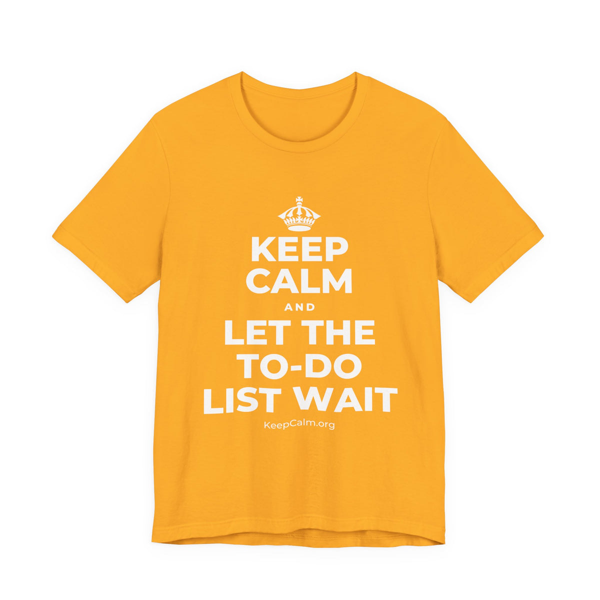 KEEP CALM AND LET THE TO-DO LIST WAIT T-Shirt (Baby Blue–Silver)