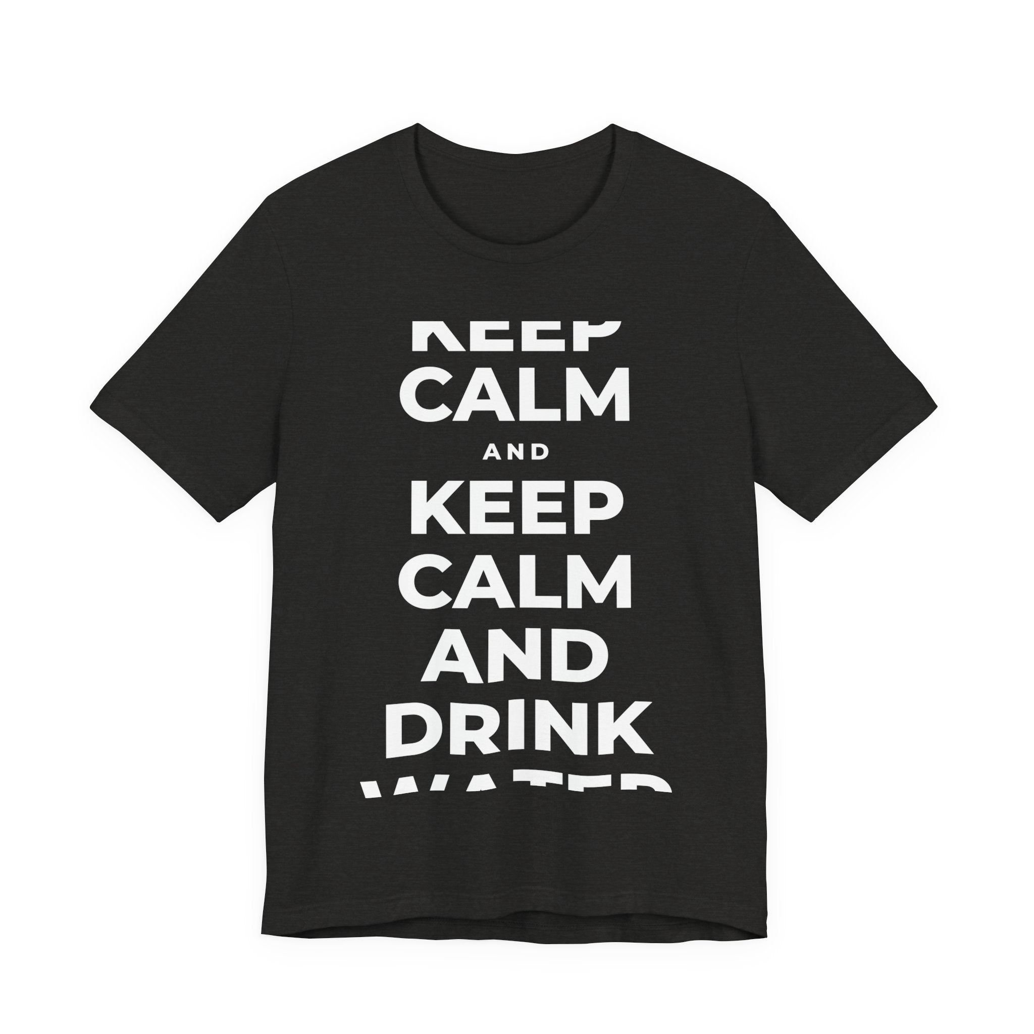 KEEP CALM AND DRINK WATER T-Shirt (Soft Cream–Heather Mauve)
