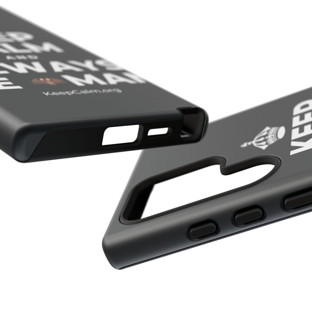 KEEP CALM AND ALWAYS BE 🦇MAN Phone Case (Dark)