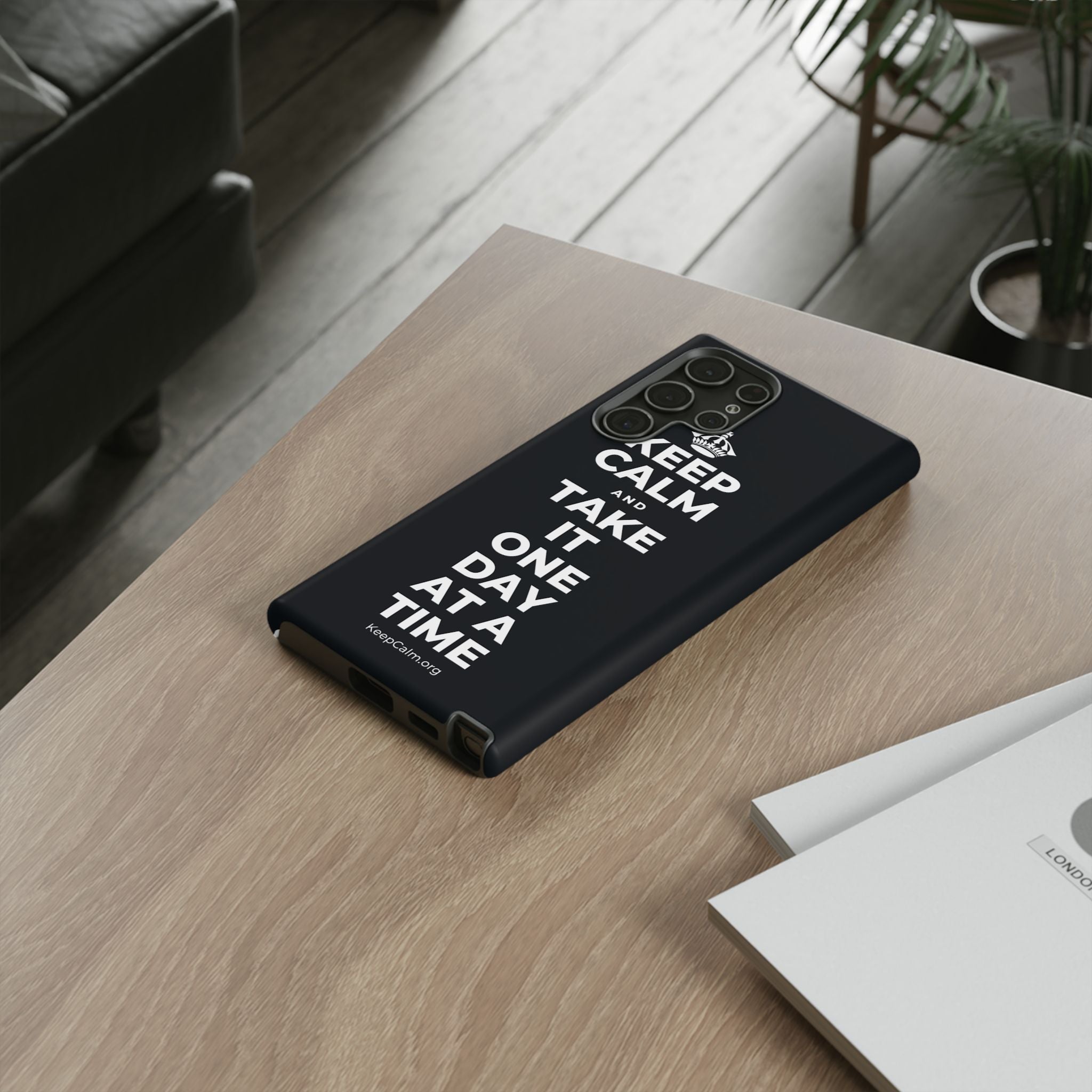 KEEP CALM AND TAKE IT ONE DAY AT A TIME Phone Case (Dark)