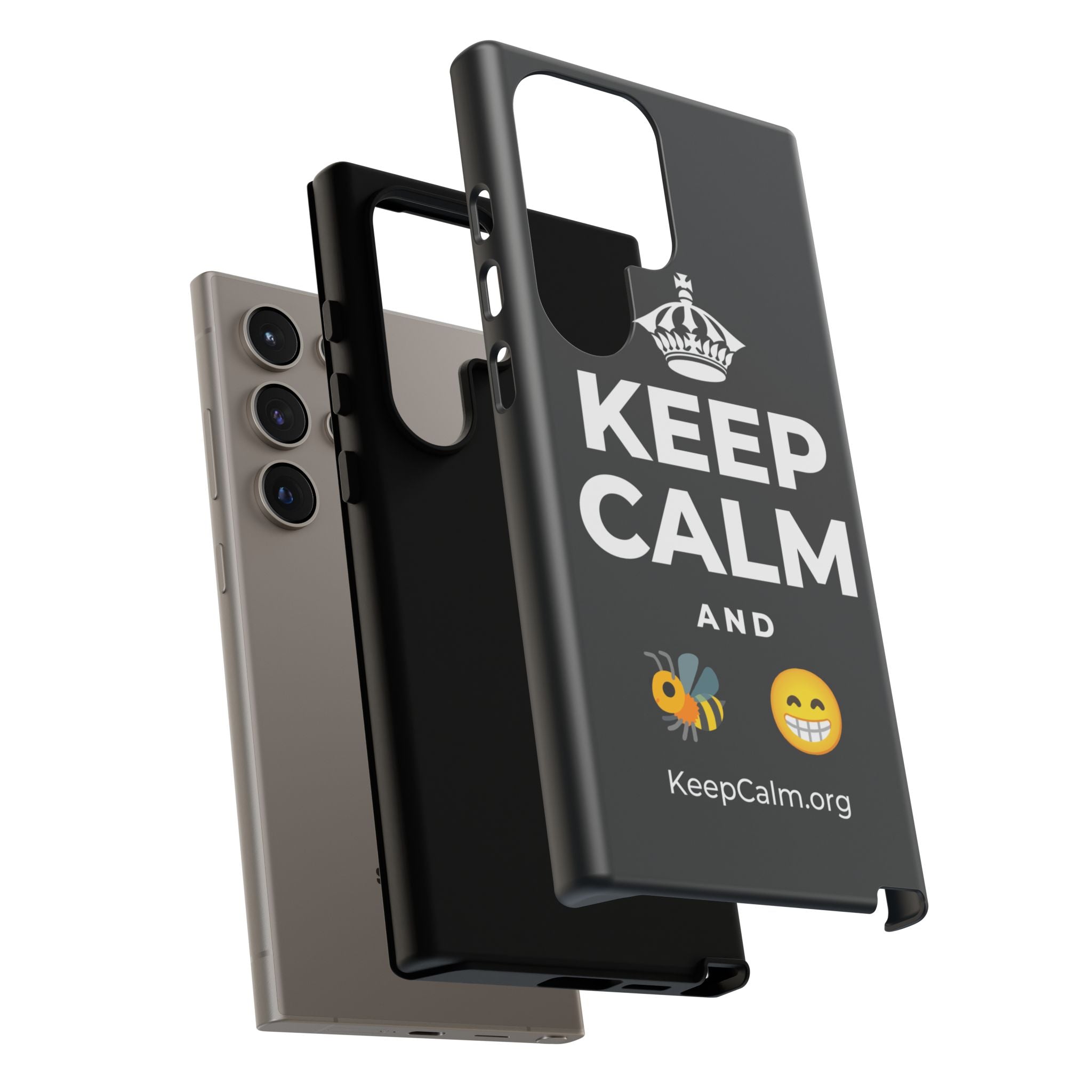 KEEP CALM AND BEE HAPPY Phone Case (Dark)