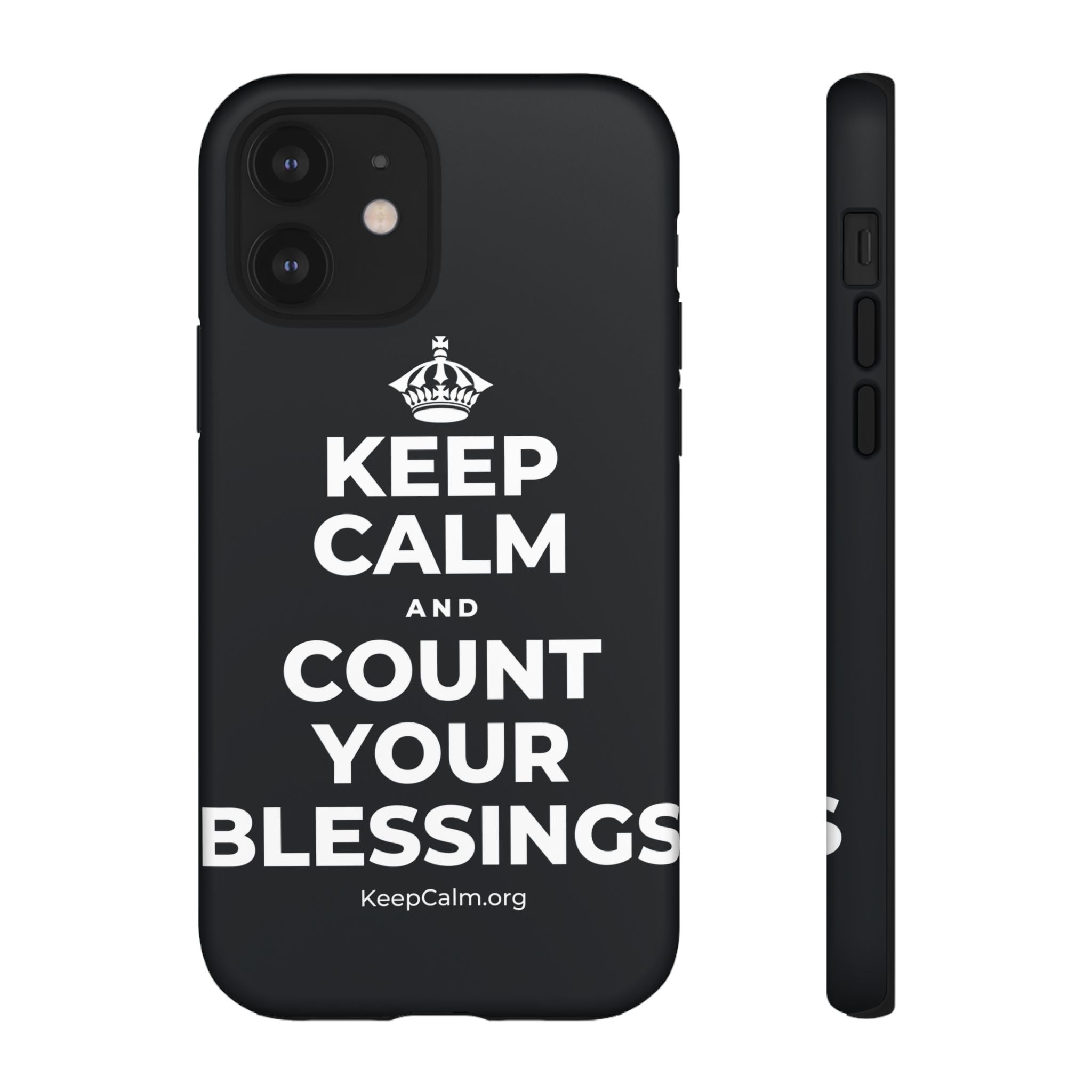 KEEP CALM AND COUNT YOUR BLESSINGS Phone Case (Dark)