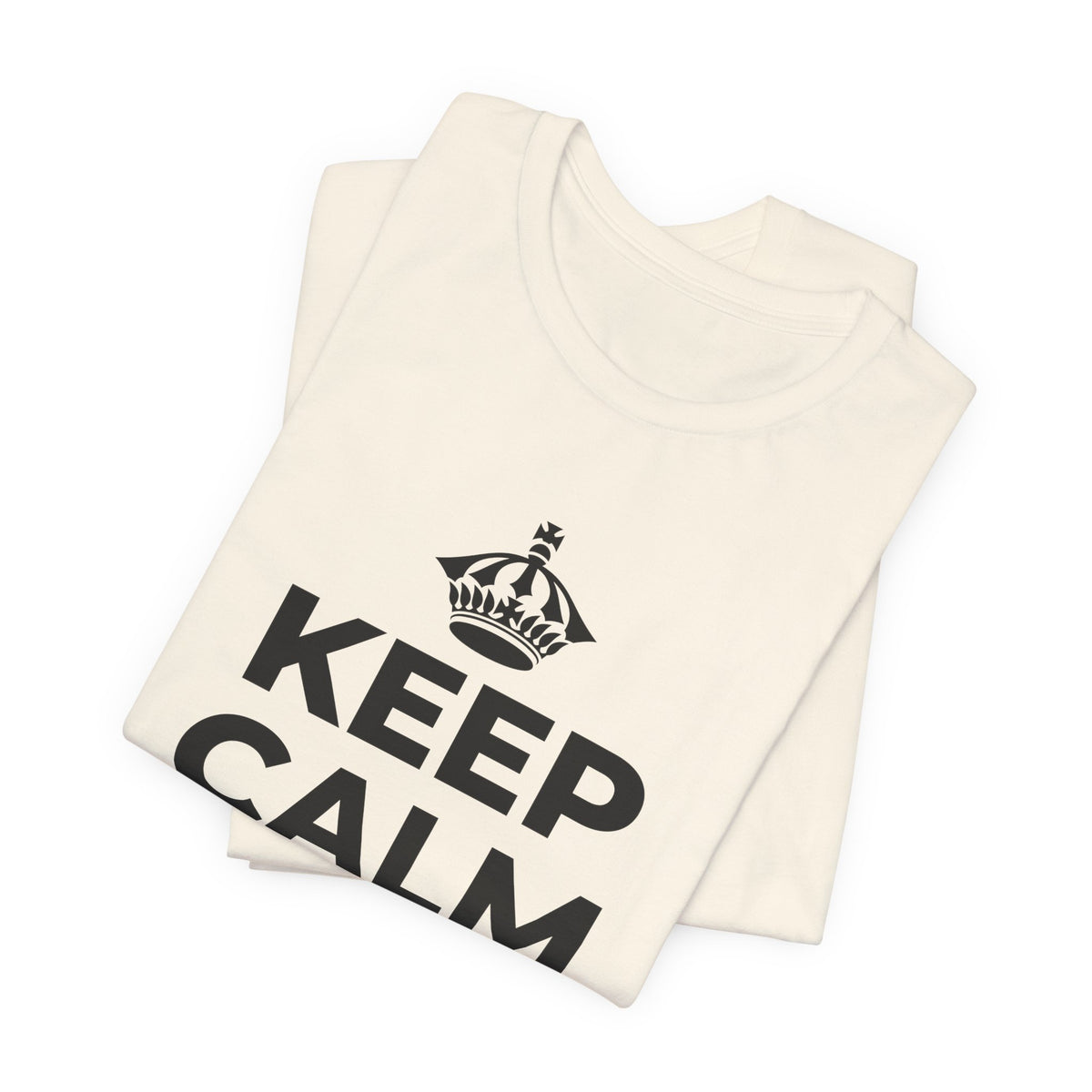 KEEP CALM AND DANCE T-Shirt (White–Asphalt)