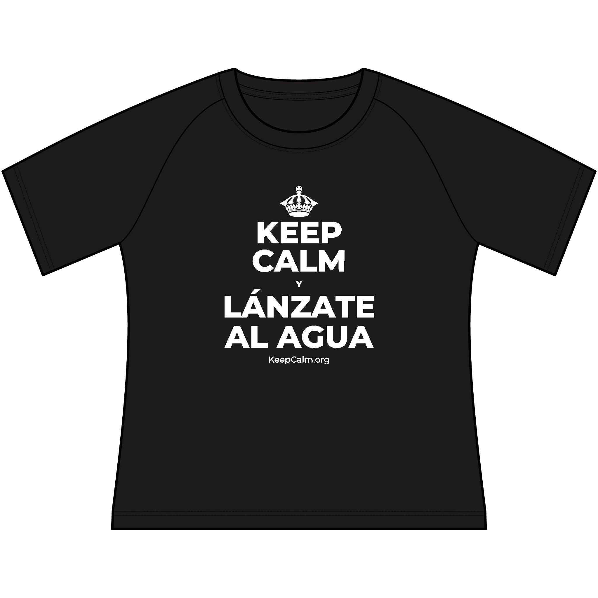 KEEP CALM Y LÁNZATE AL AGUA Women's Raglan Tee