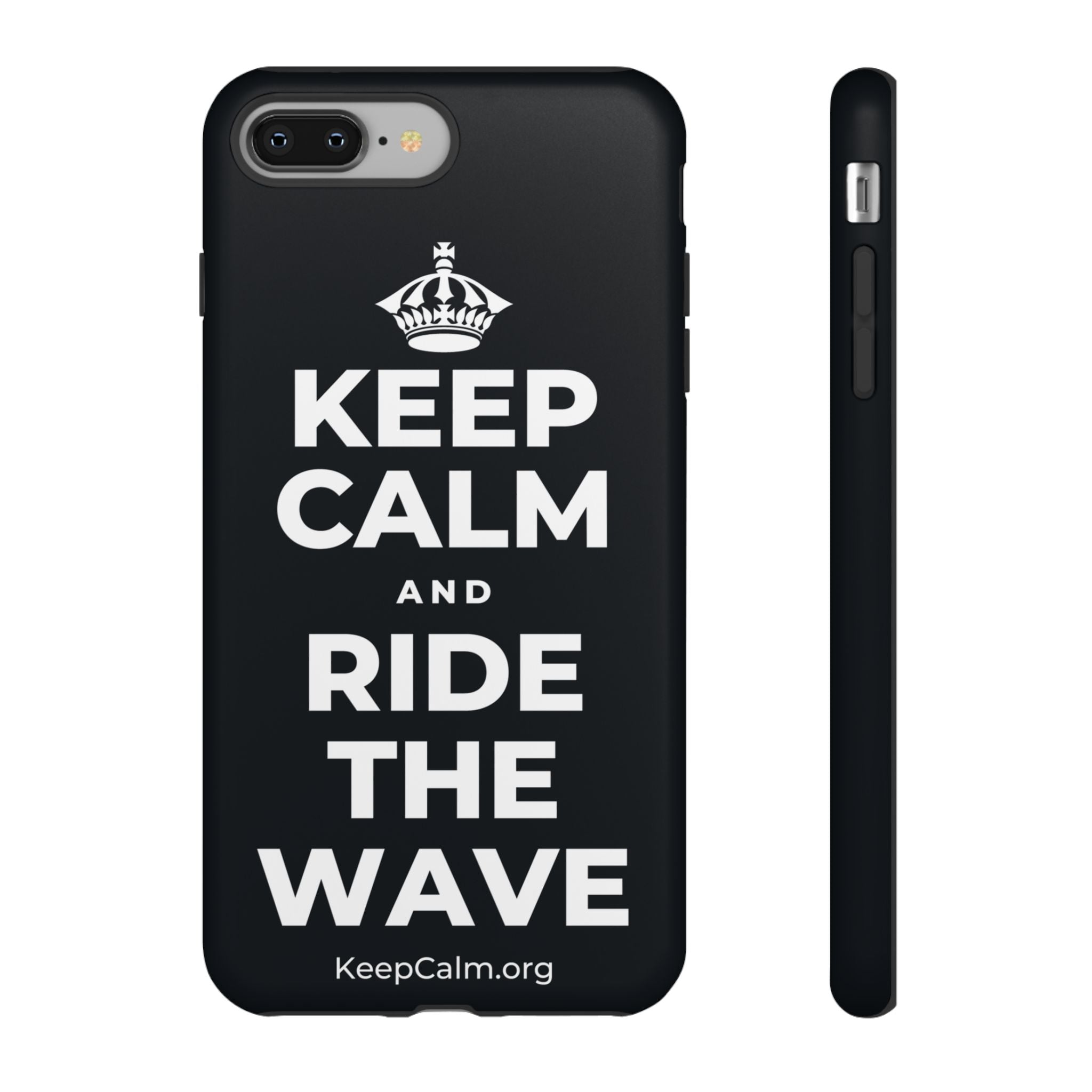 KEEP CALM AND RIDE THE WAVE Phone Case (Dark)