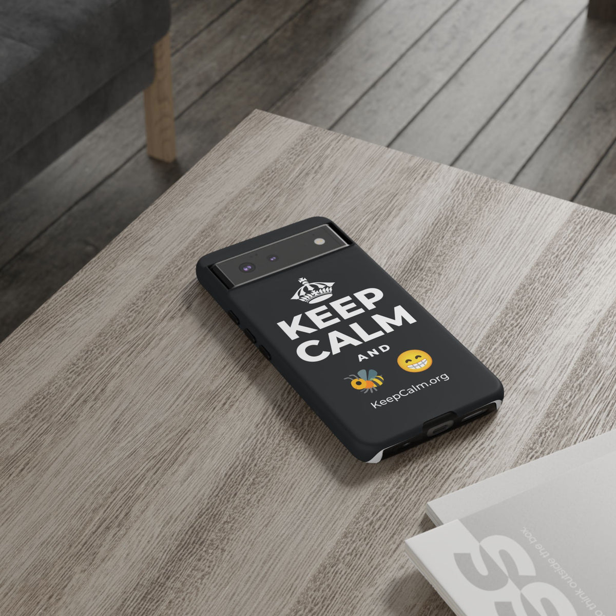 KEEP CALM AND BEE HAPPY Phone Case (Dark)