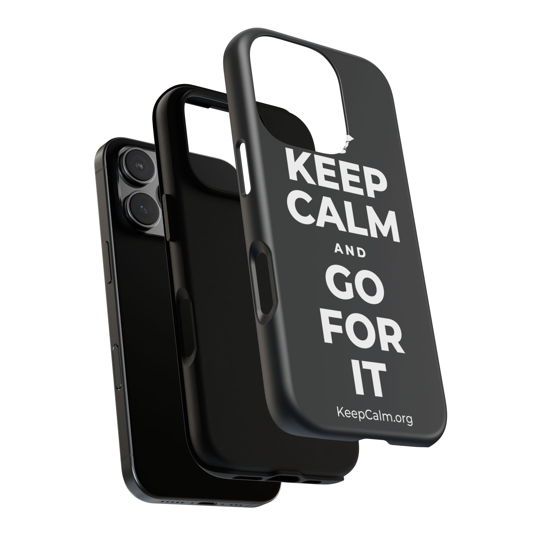 KEEP CALM AND GO FOR IT Phone Case (Dark)