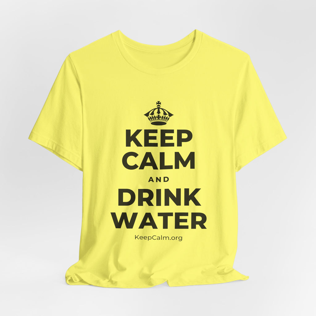KEEP CALM AND DRINK WATER T-Shirt (Soft Cream–Heather Mauve)